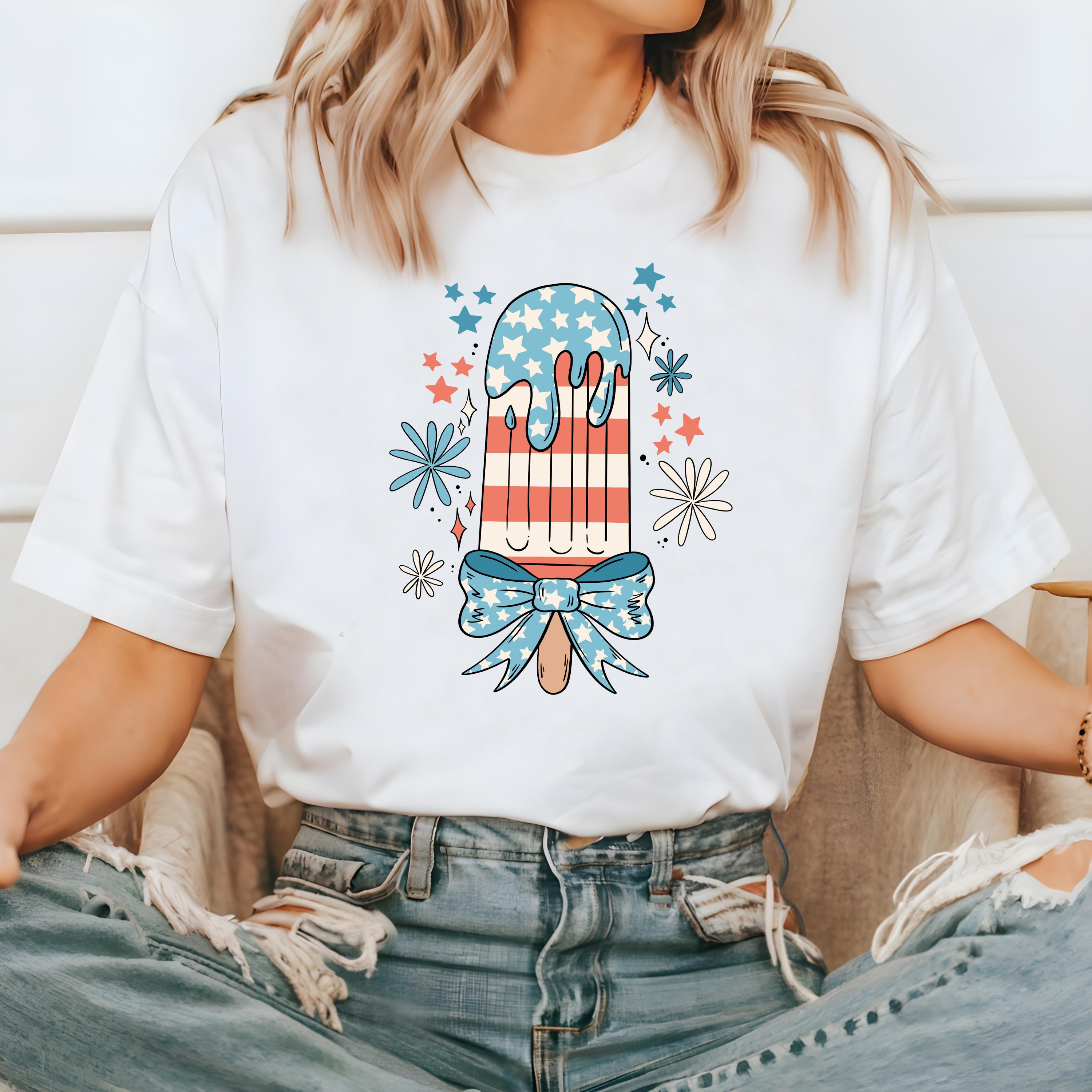 Retro Popsicle Comfort Colors Tshirt, 4th of July tee, Retro fourth shirt, Unisex July 4th T, American Flag Shirt, Independence Day
