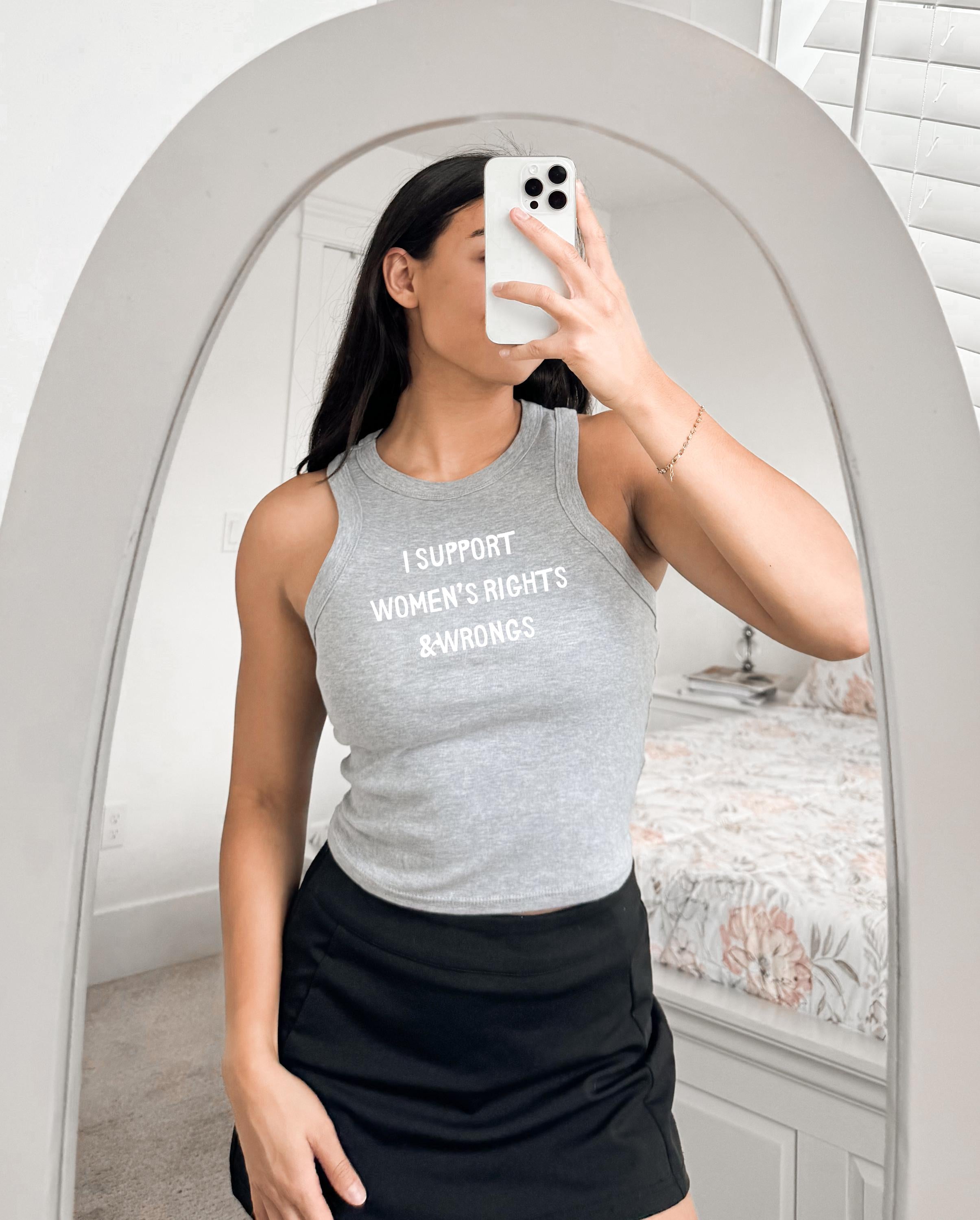 Women's Rights Design, I Support Women's Rights and Wrongs Tank, Summer Tank Top Baby Tee, 1019 Tank Top