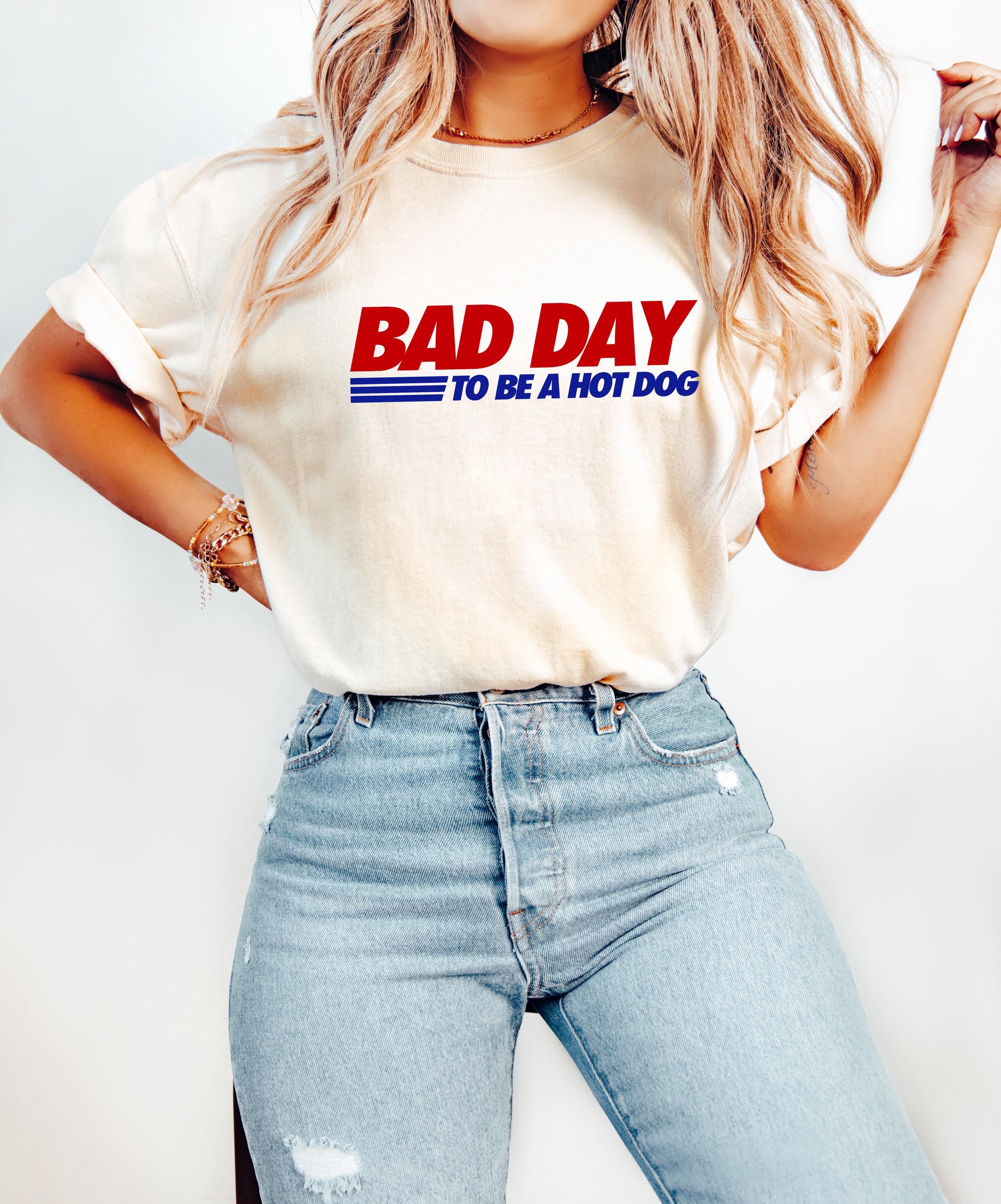 Bad Day To Be a Hot Dog Comfort Colors shirt, 4th of July tee, funny fourth shirt, Womens 4th of July shirt, Hot dog lover Shirt,Glizzy