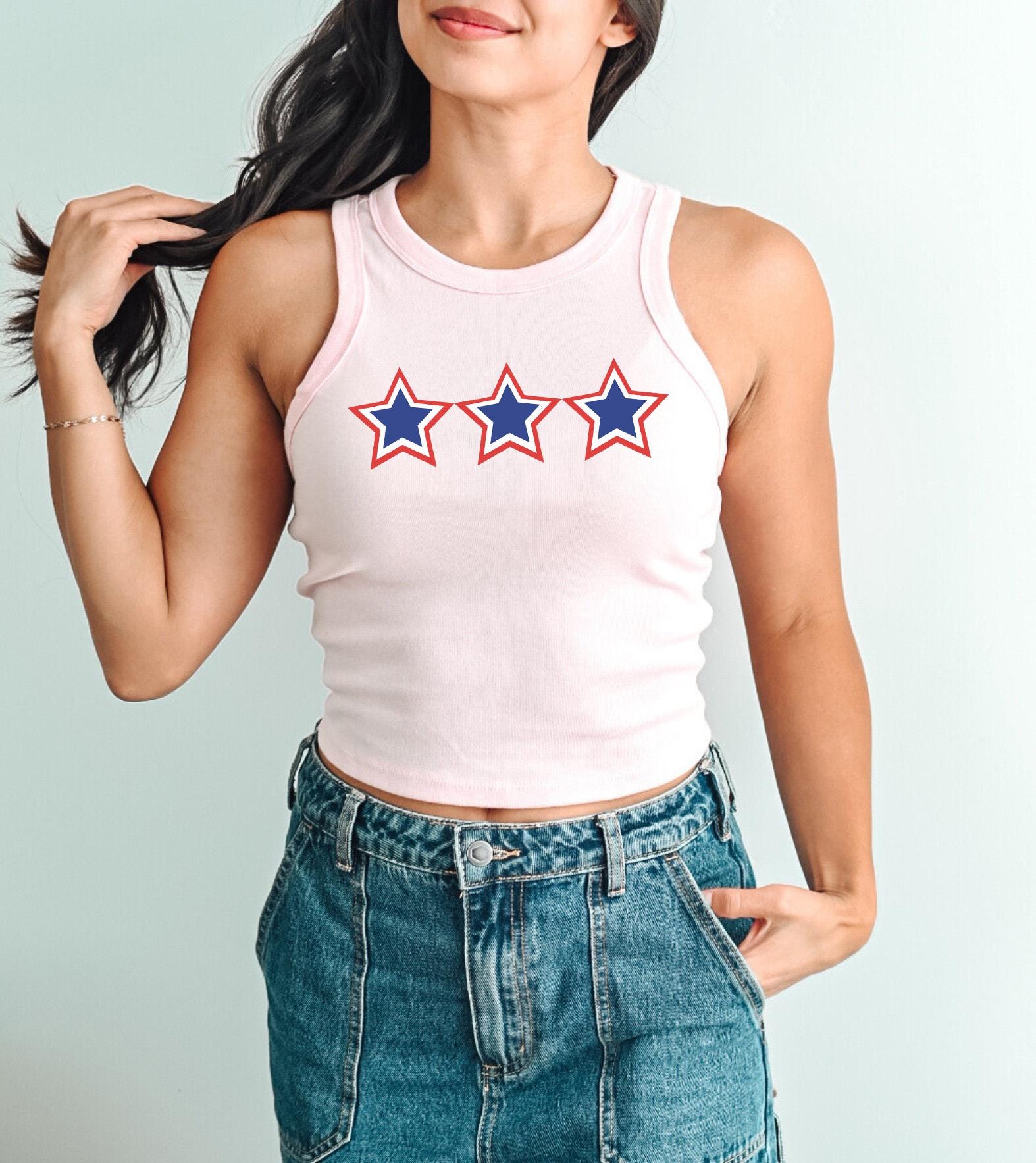 Summer Red White Blue Stars Tank, 4th of July Stars And Stripes T, July Fourth Shirt, Independence Day Shirt, American Flag 1019 Tank Top