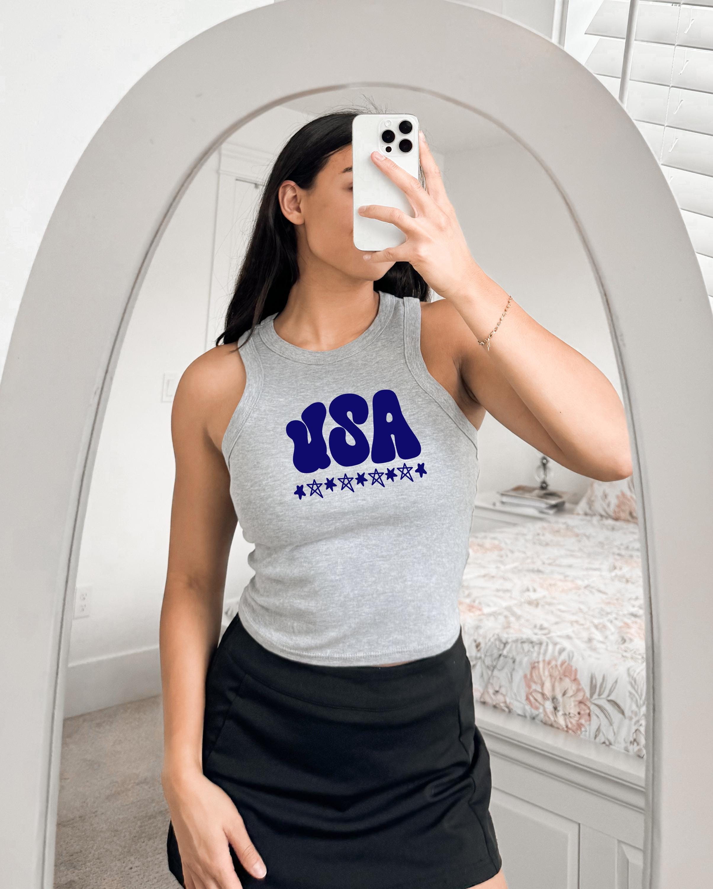 USA Blue Stars Tank, 4th of July Red White Blue Stars And Stripes T, July Fourth Shirt, Independence Day Shirt, American Flag 1019 Tank Top