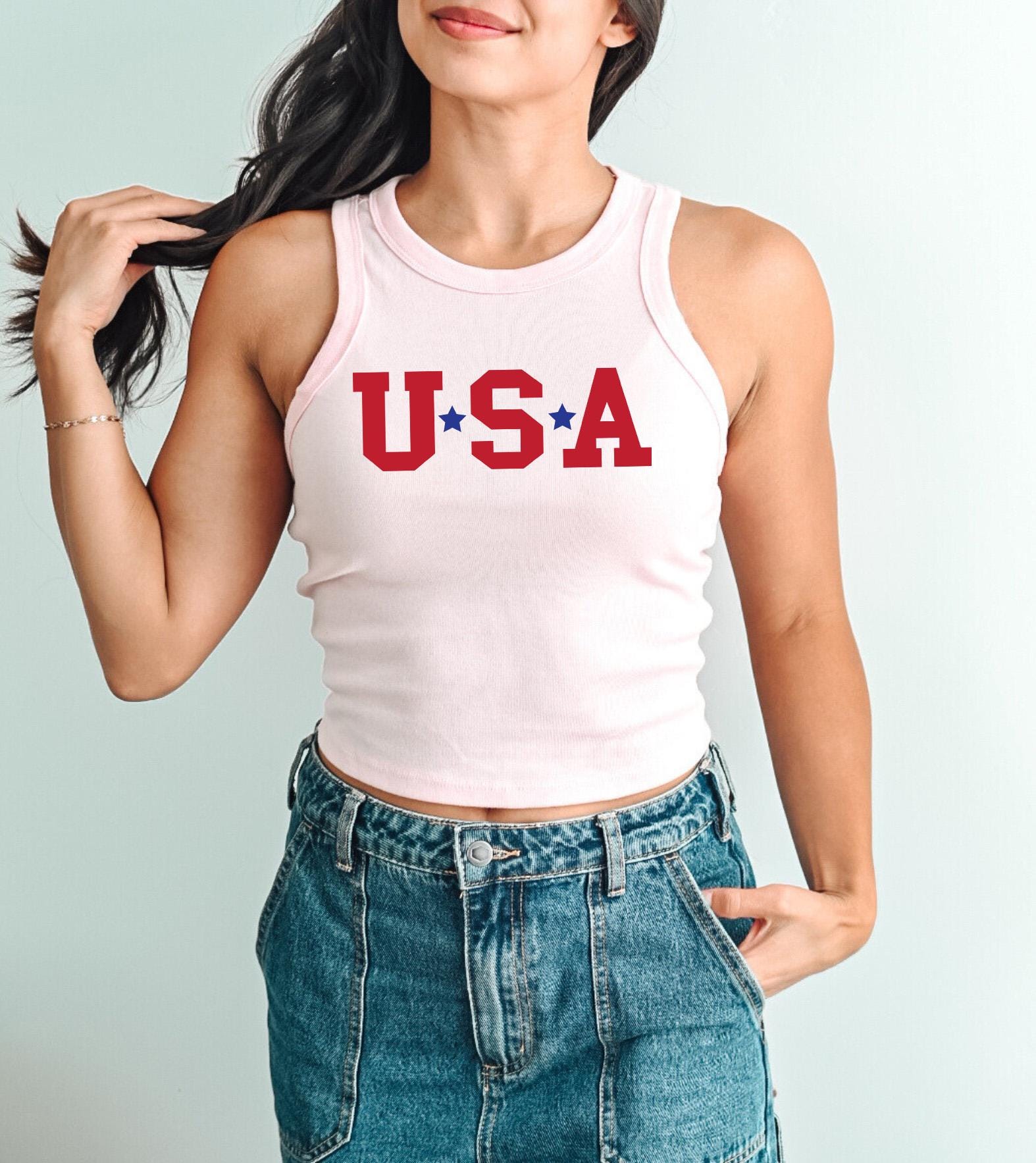 USA Red White Blue Stars Tank, 4th of July Stars And Stripes T, July Fourth Shirt, Independence Day Shirt, American Flag 1019 Tank Top