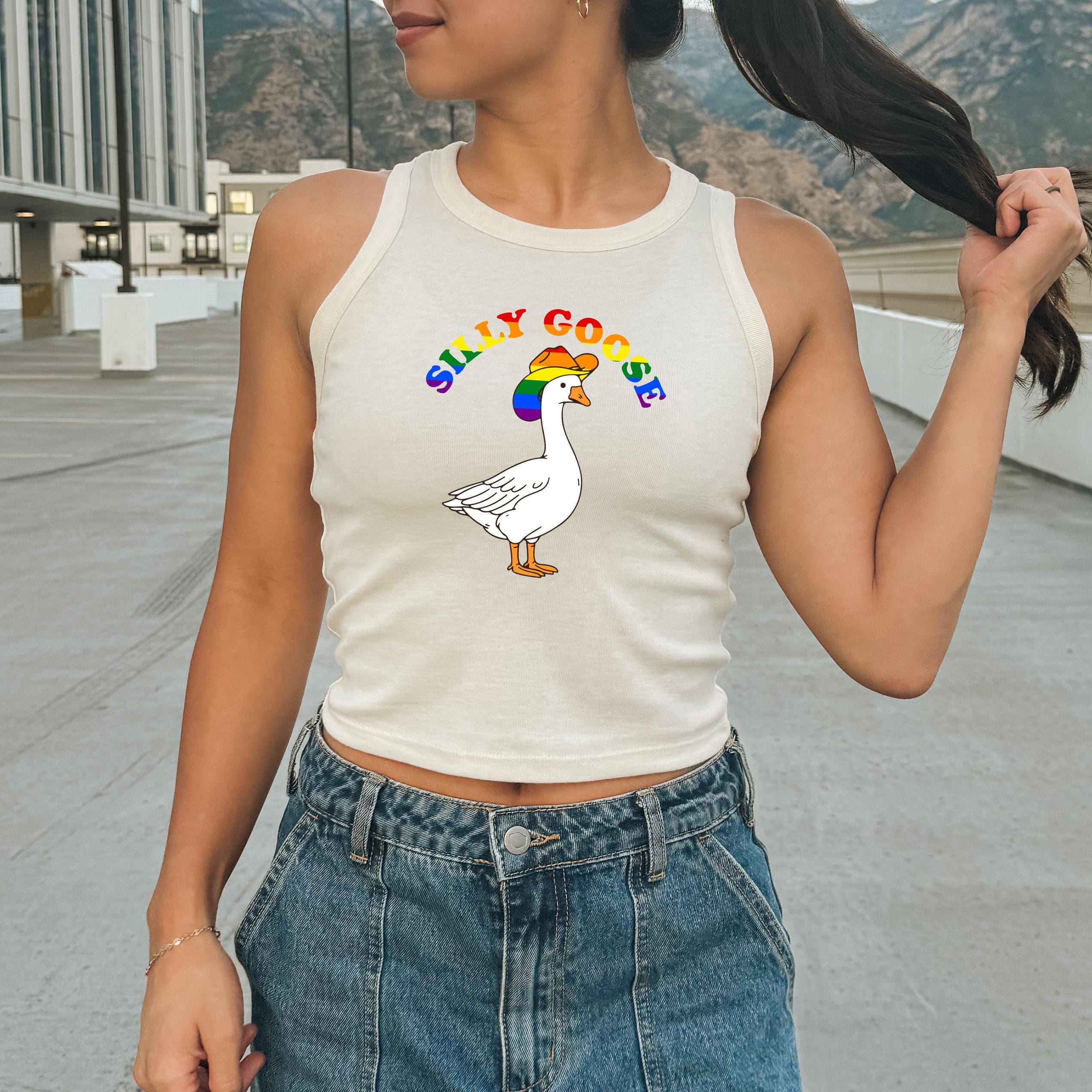 Silly Goose Pride Tank, Pride Month Tank Top, Bella Canvas 1019 Tank, Rainbow