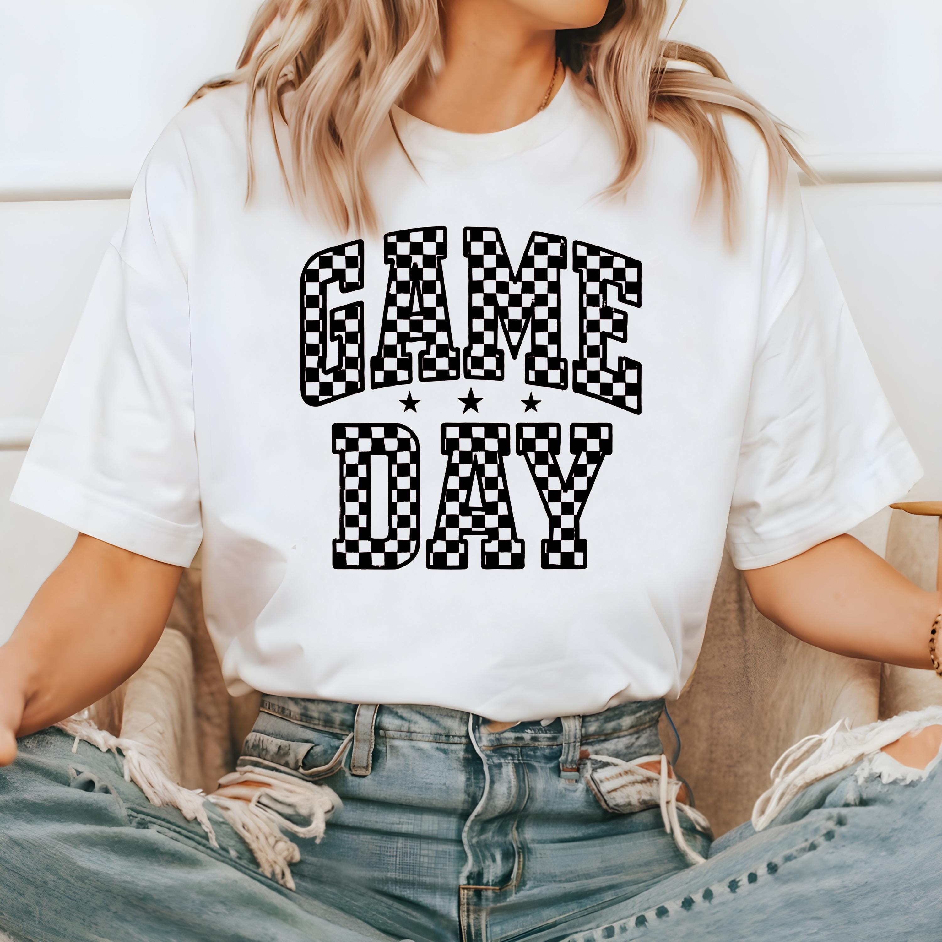 Checkered Game Day Comfort Colors Shirt, Football Team Shirt, Vintage Shirt, Football Shirt, Retro Fall Shirt, Fall Tee