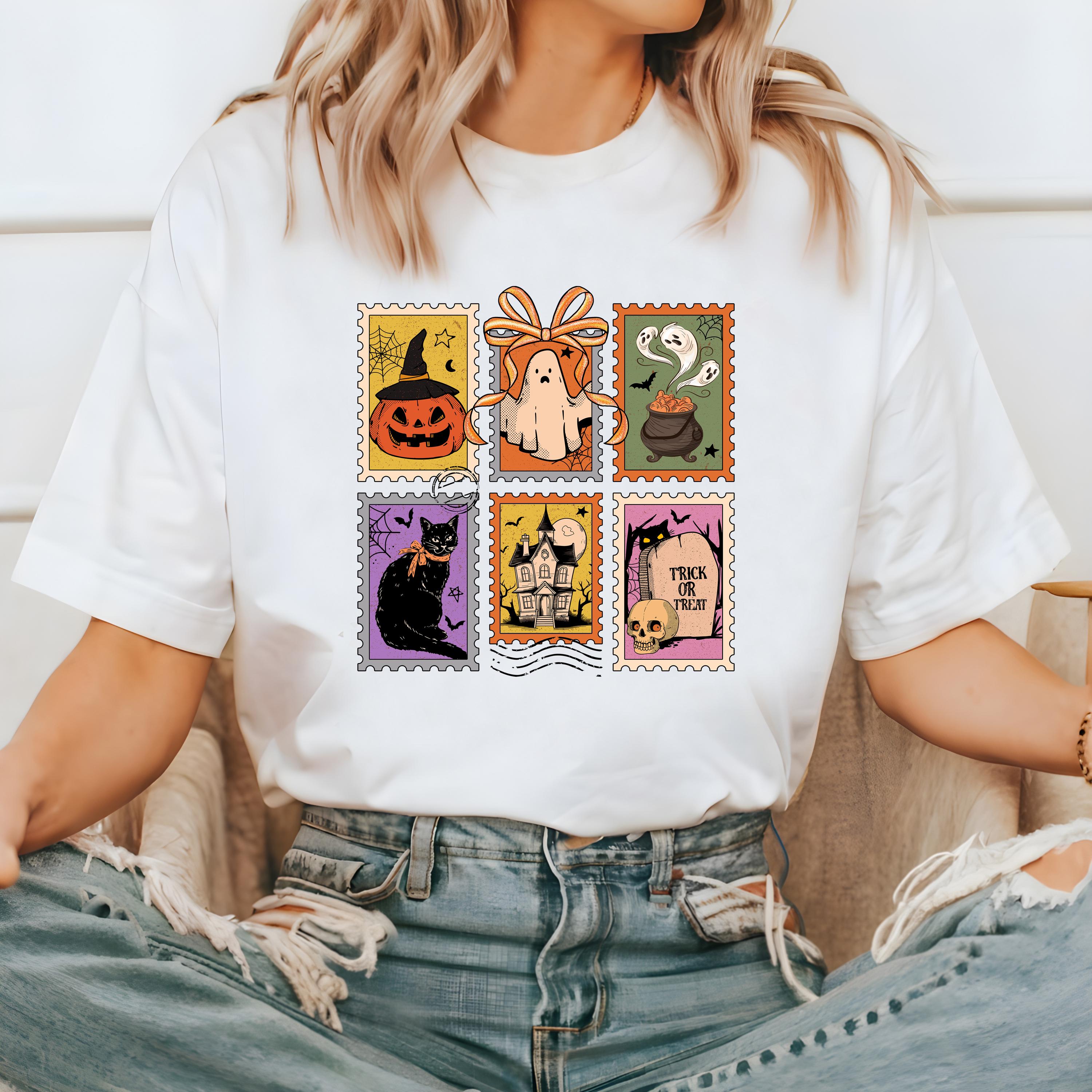 Trick or Treat Spooky Halloween Comfort Colors Shirt, Creep it Real Shirt, Retro Pumpkin Fall T-Shirt, Boxy Tee, Unisex, Boo, Autumn T