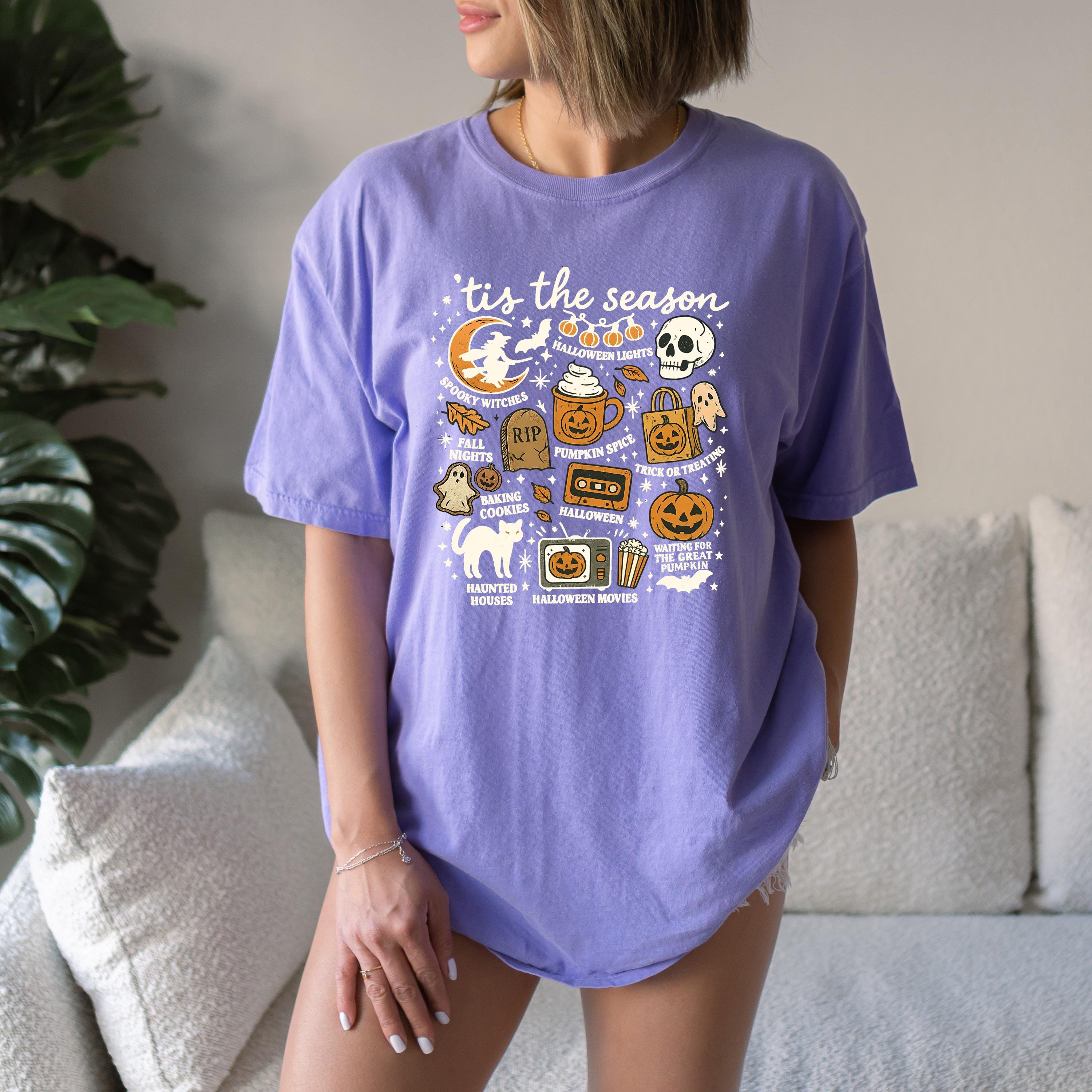 Tis the Season Halloween Comfort Colors Shirt, Creep it Real Shirt, Spooky Shirt, Fall TShirt, Autumn T, Pumpkin Spice, Trick or Treat