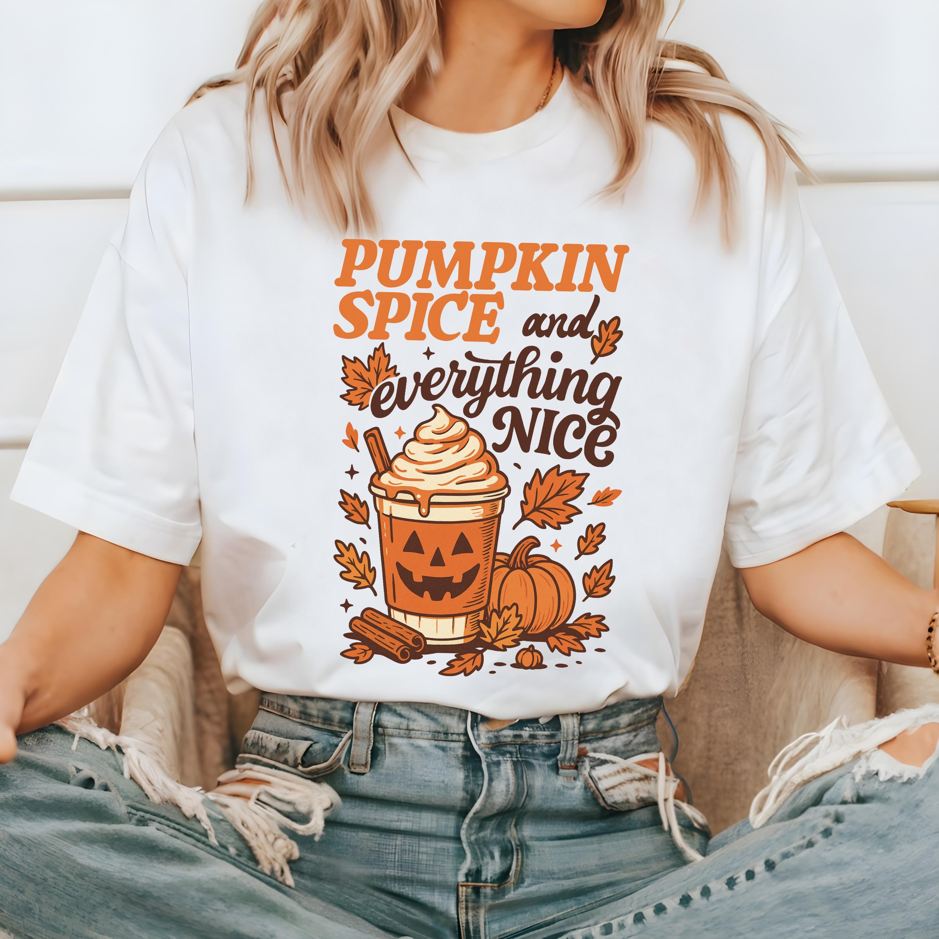 Pumpkin Spice and Everything Nice Comfort Colors Shirt, Pumpkin Shirt H, Autumn Giving Thanks, Pumpkin Spice Season