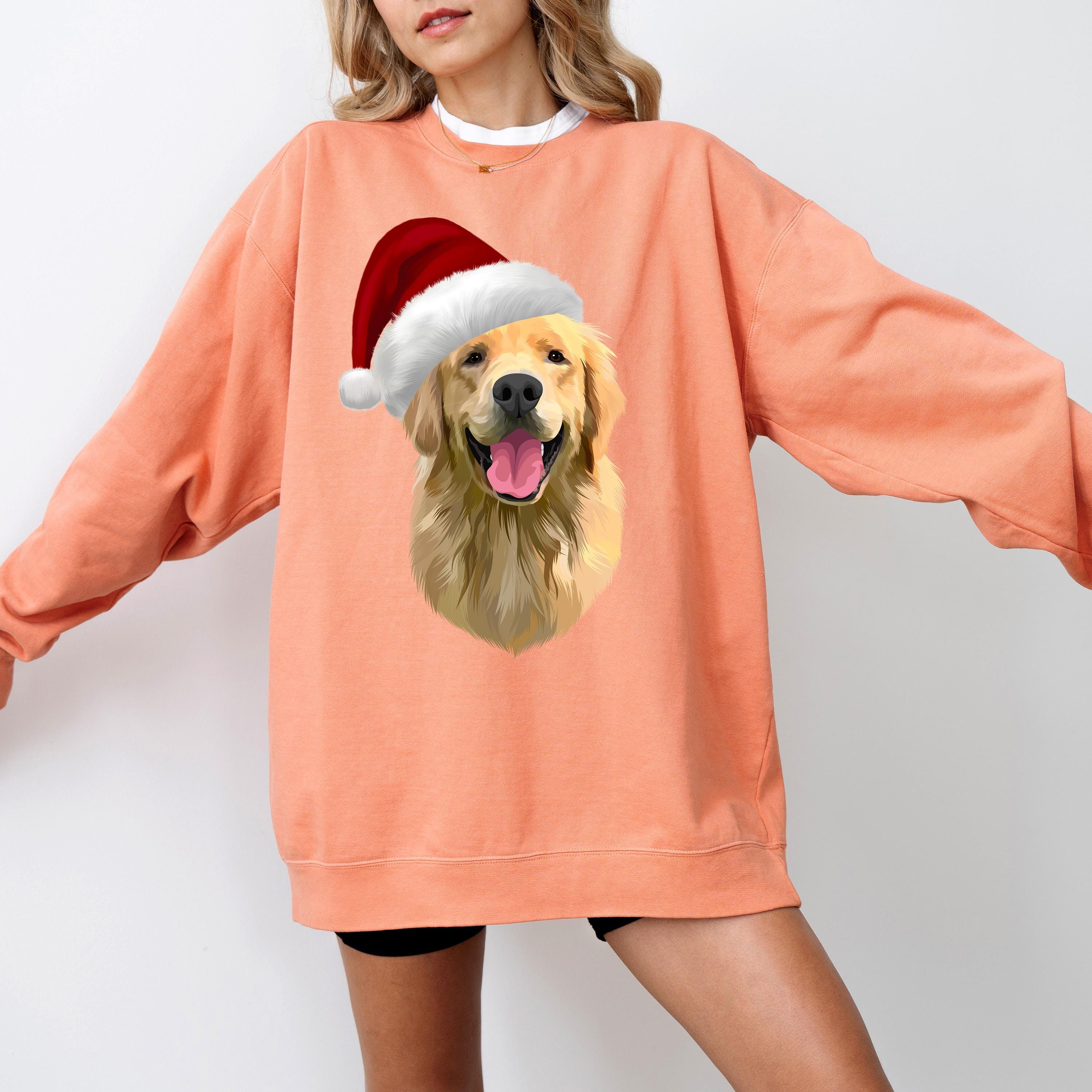 Comfort Colors Custom Dog Sweatshirt, Custom Pet Christmas Ugly Sweater, Custom Dog Christmas Sweater, Mom Sweater, Christmas Sweater, Santa