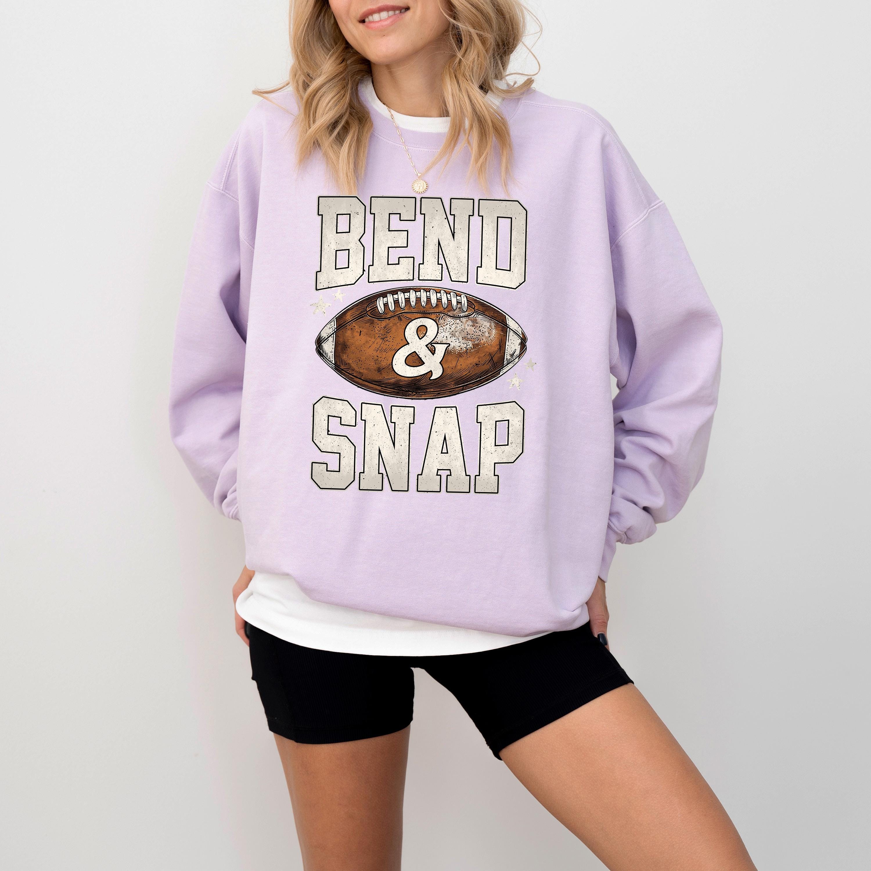 Cute and Funny Football Comfort Colors Sweatshirt: Bend & Snap Football Design, Fall Season, Unisex Crewneck