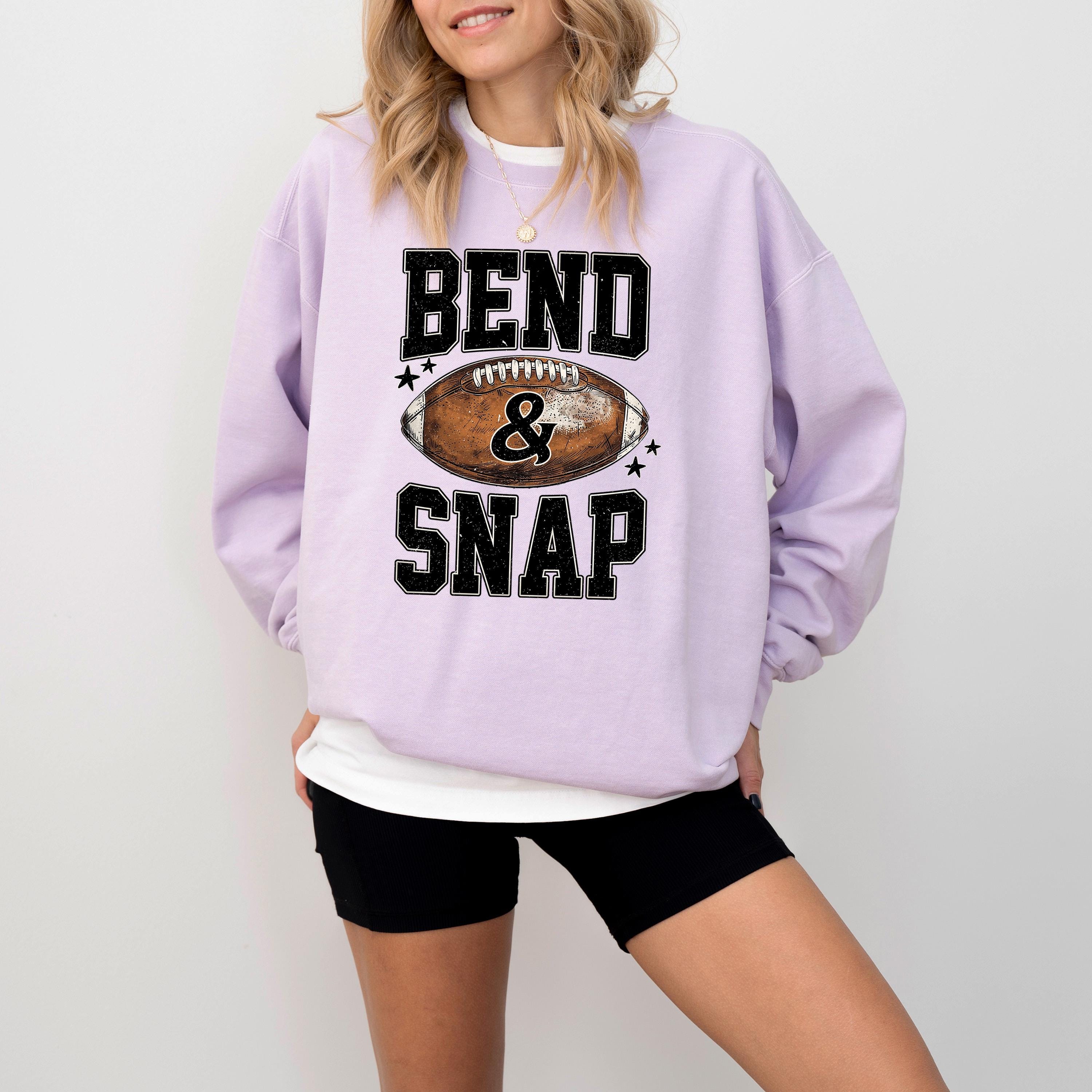 Football Comfort Colors Sweatshirt: Bend & Snap Football Design, Fall Season, Unisex Crewneck