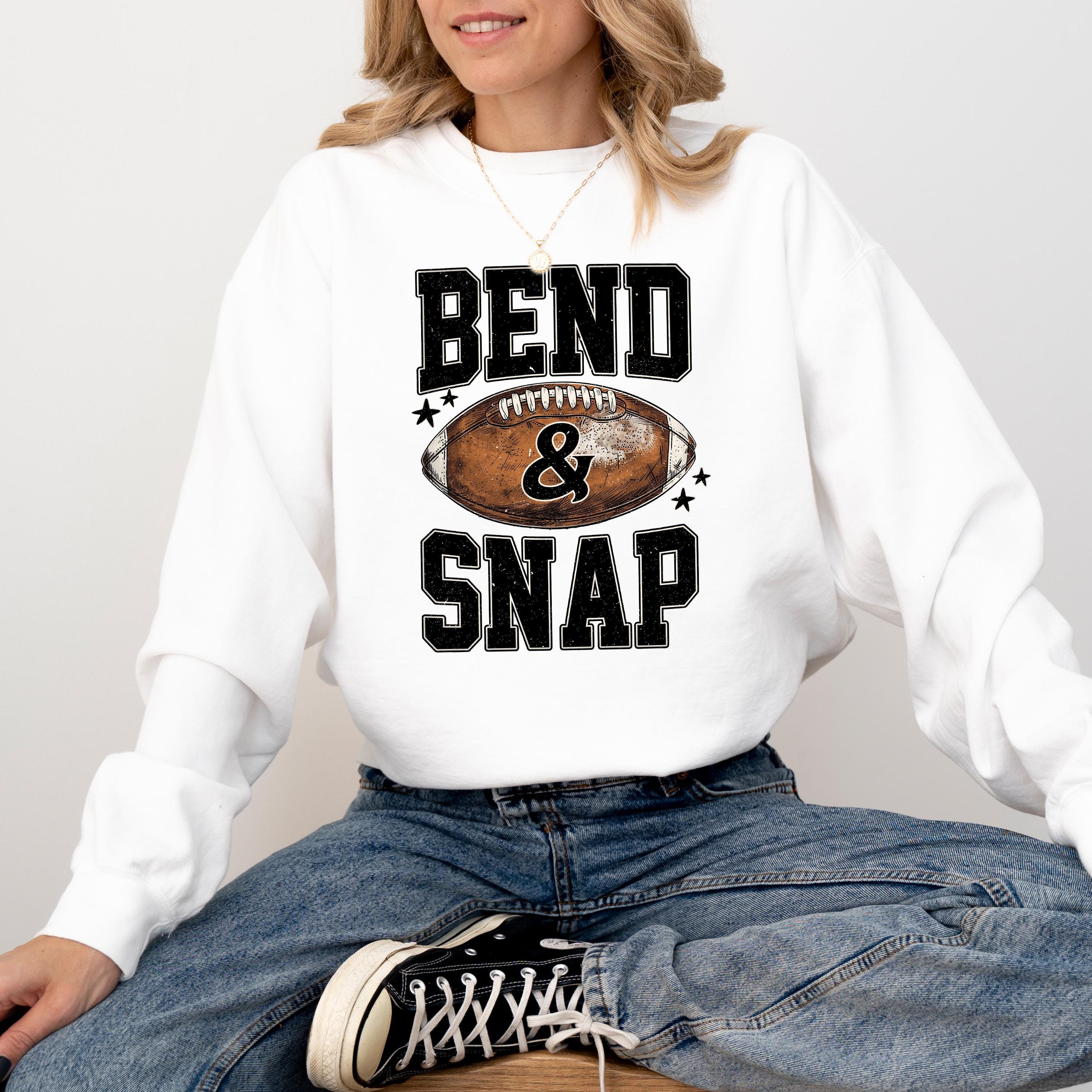 Football Comfort Colors Sweatshirt: Bend & Snap Football Design, Fall Season, Unisex Crewneck