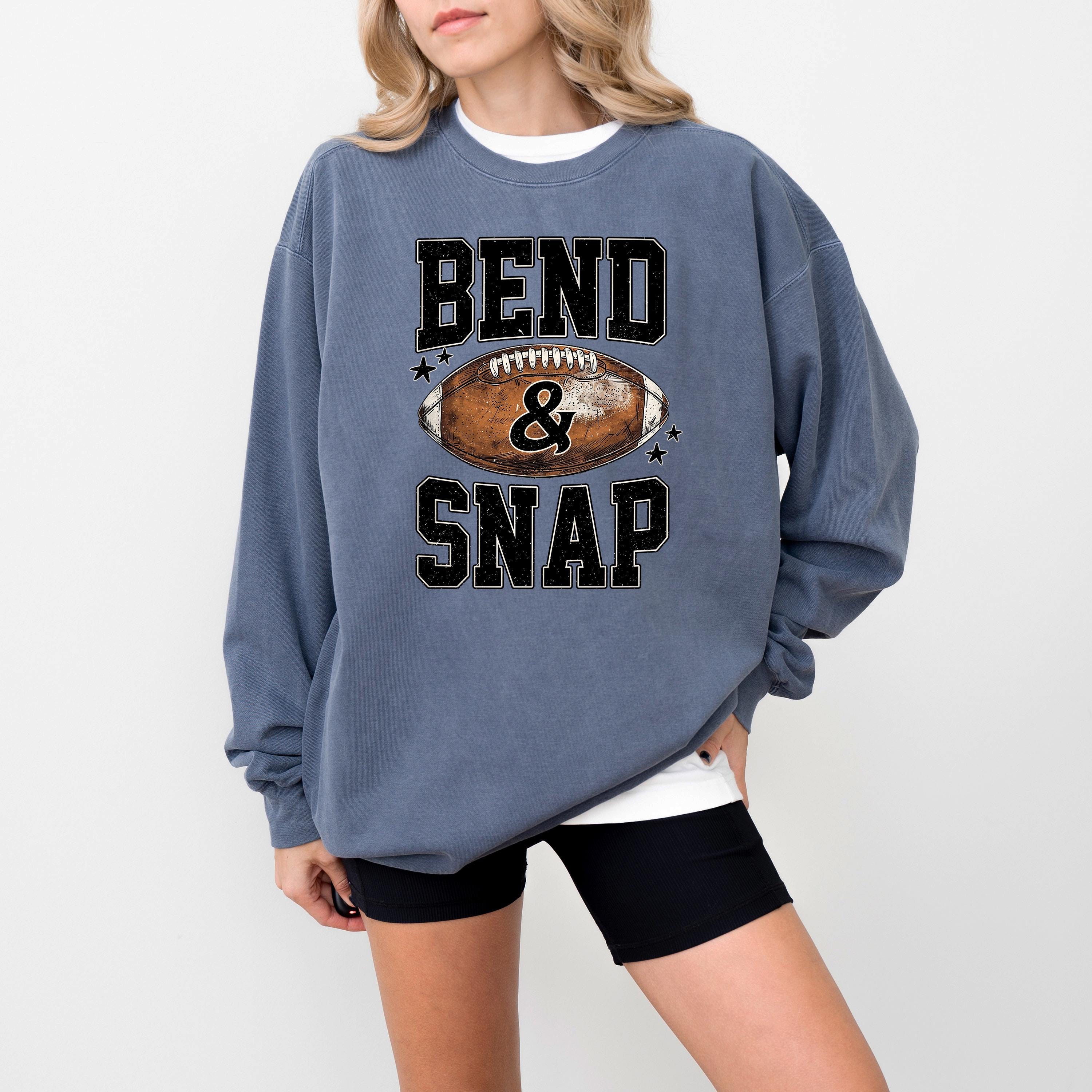 Football Comfort Colors Sweatshirt: Bend & Snap Football Design, Fall Season, Unisex Crewneck