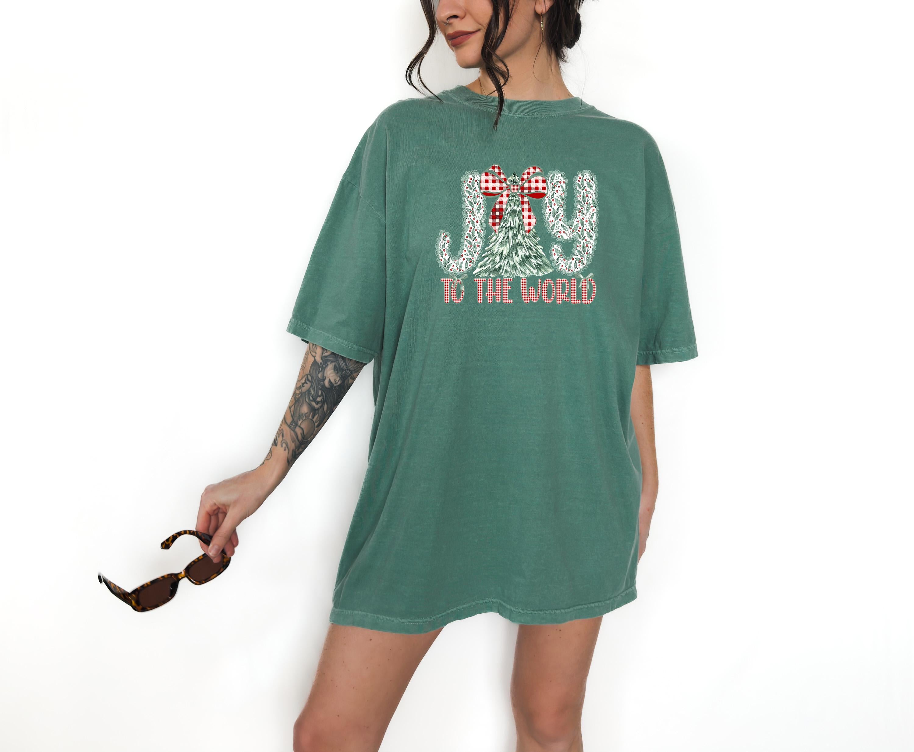 Joy To The World: Comfort Colors Shirt, Nostalgic Christmas TShirt, Holiday Shirt, Cozy Tee, Christmas Design, RL Christmas,