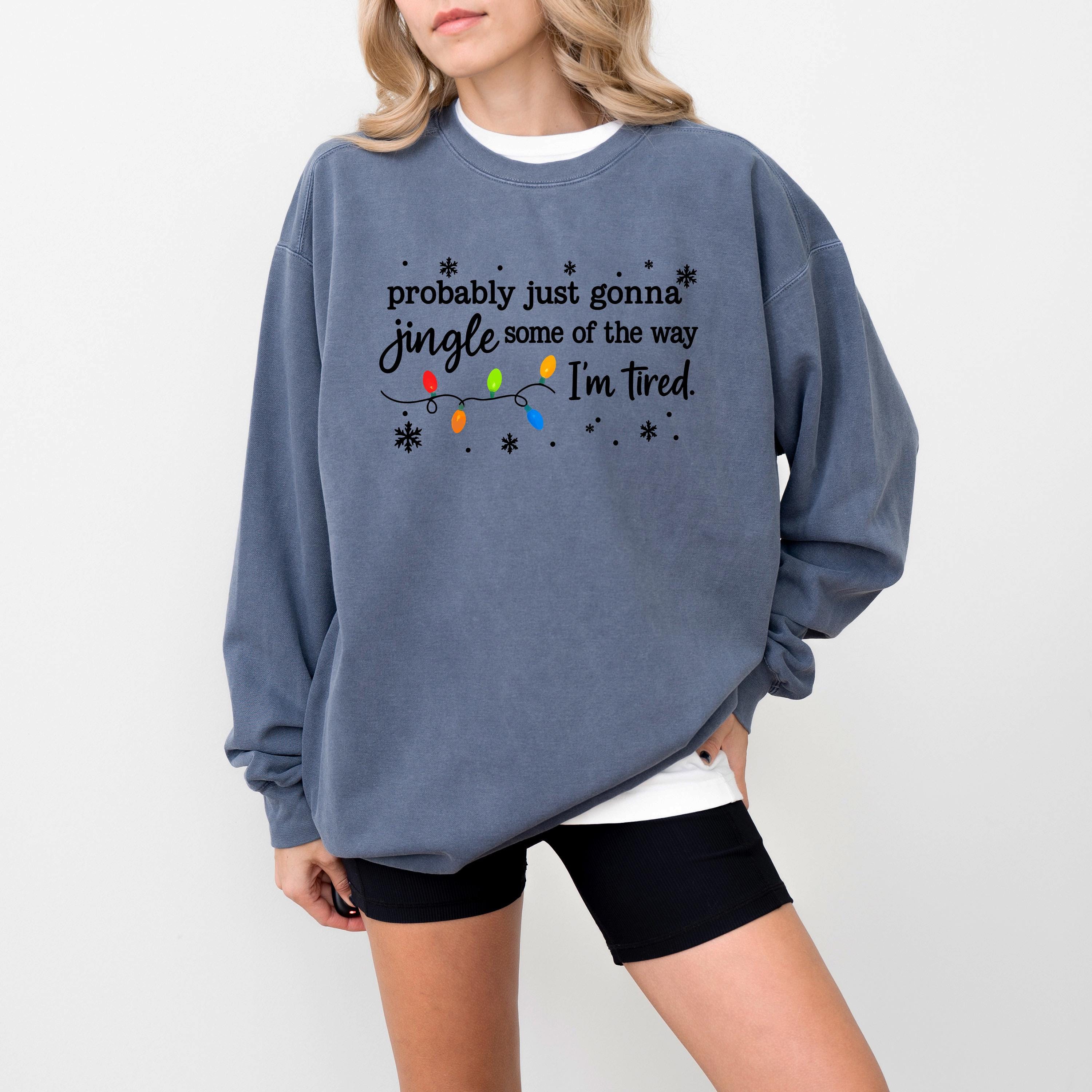Christmas Comfort Colors Sweatshirt: Funny Christmas Sweater, Vintage Holiday Crewneck, RL Christmas, Holidays, Jingle some of the way