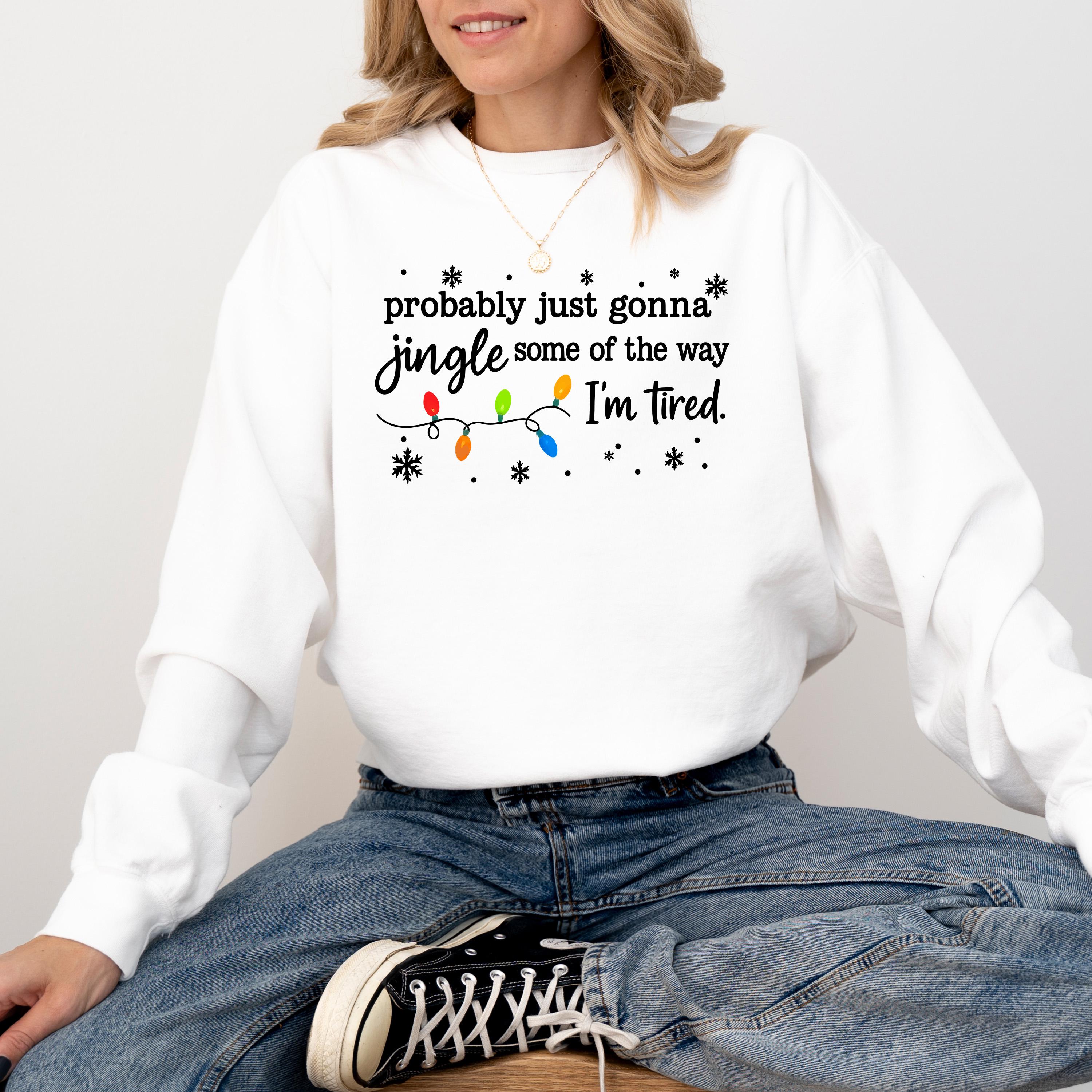 Christmas Comfort Colors Sweatshirt: Funny Christmas Sweater, Vintage Holiday Crewneck, RL Christmas, Holidays, Jingle some of the way