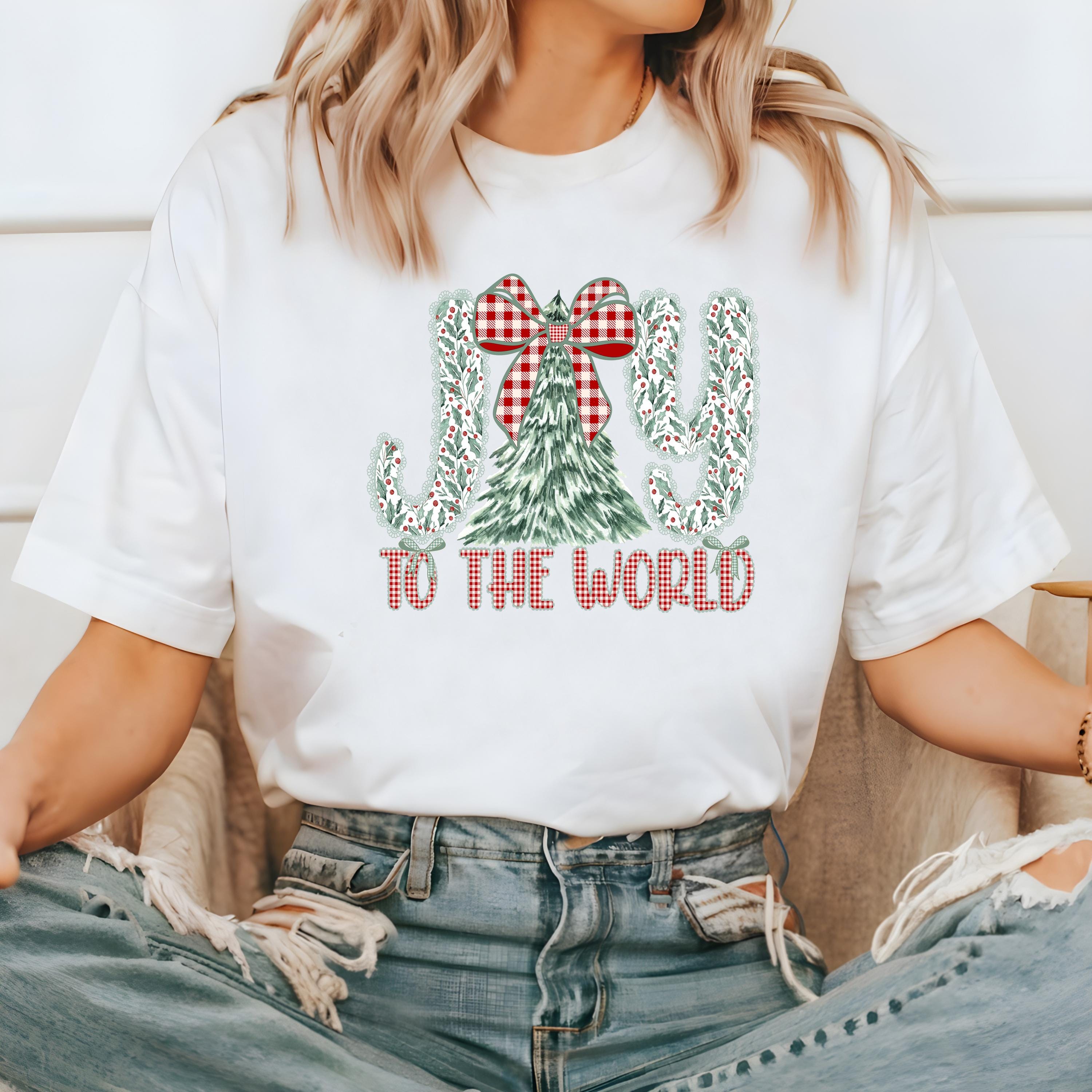Joy To The World: Comfort Colors Shirt, Nostalgic Christmas TShirt, Holiday Shirt, Cozy Tee, Christmas Design, RL Christmas,