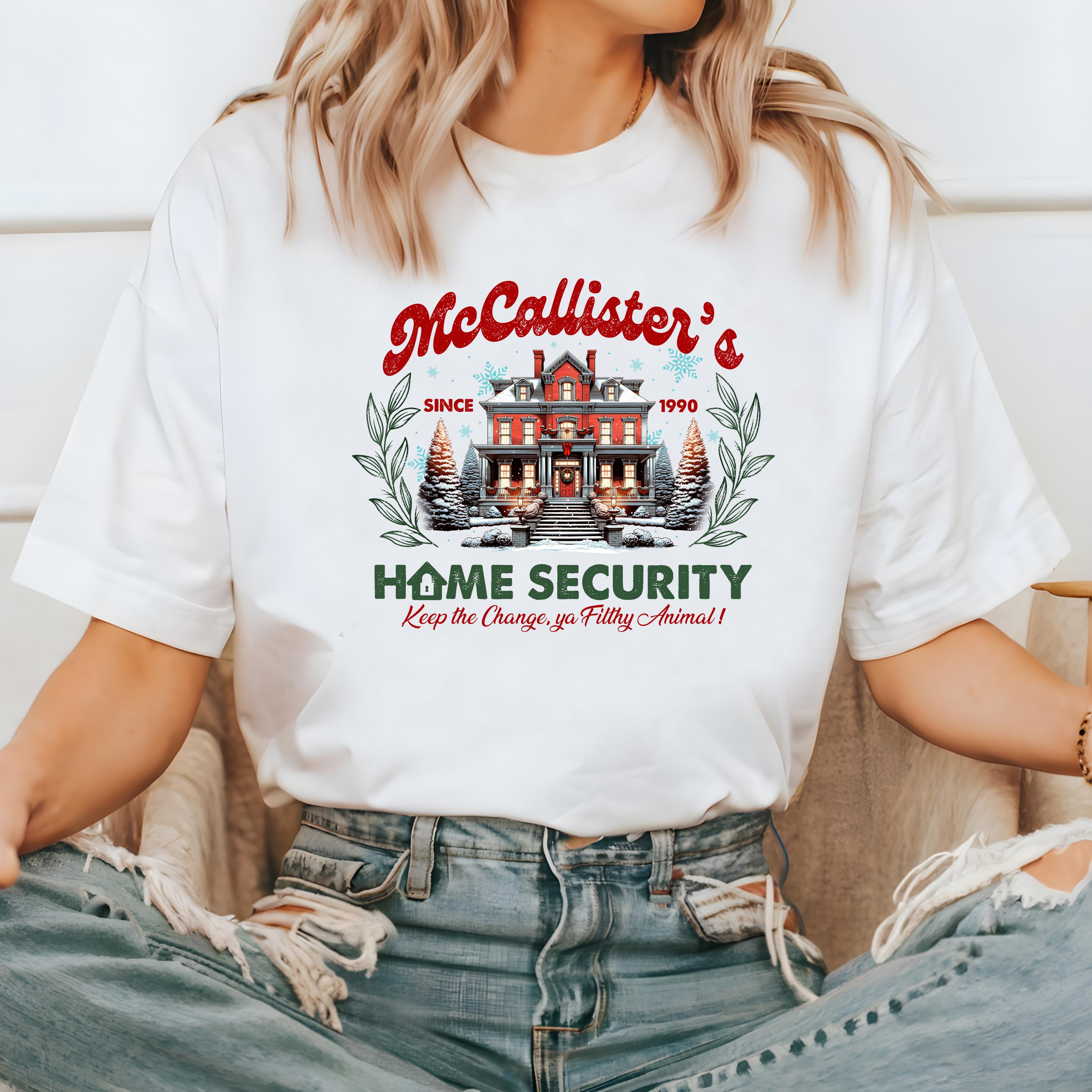 Christmas Movie: Comfort Colors Shirt, Nostalgic Christmas TShirt, Holiday Shirt, Cozy Tee, Christmas Design, RL Christmas, Home Security