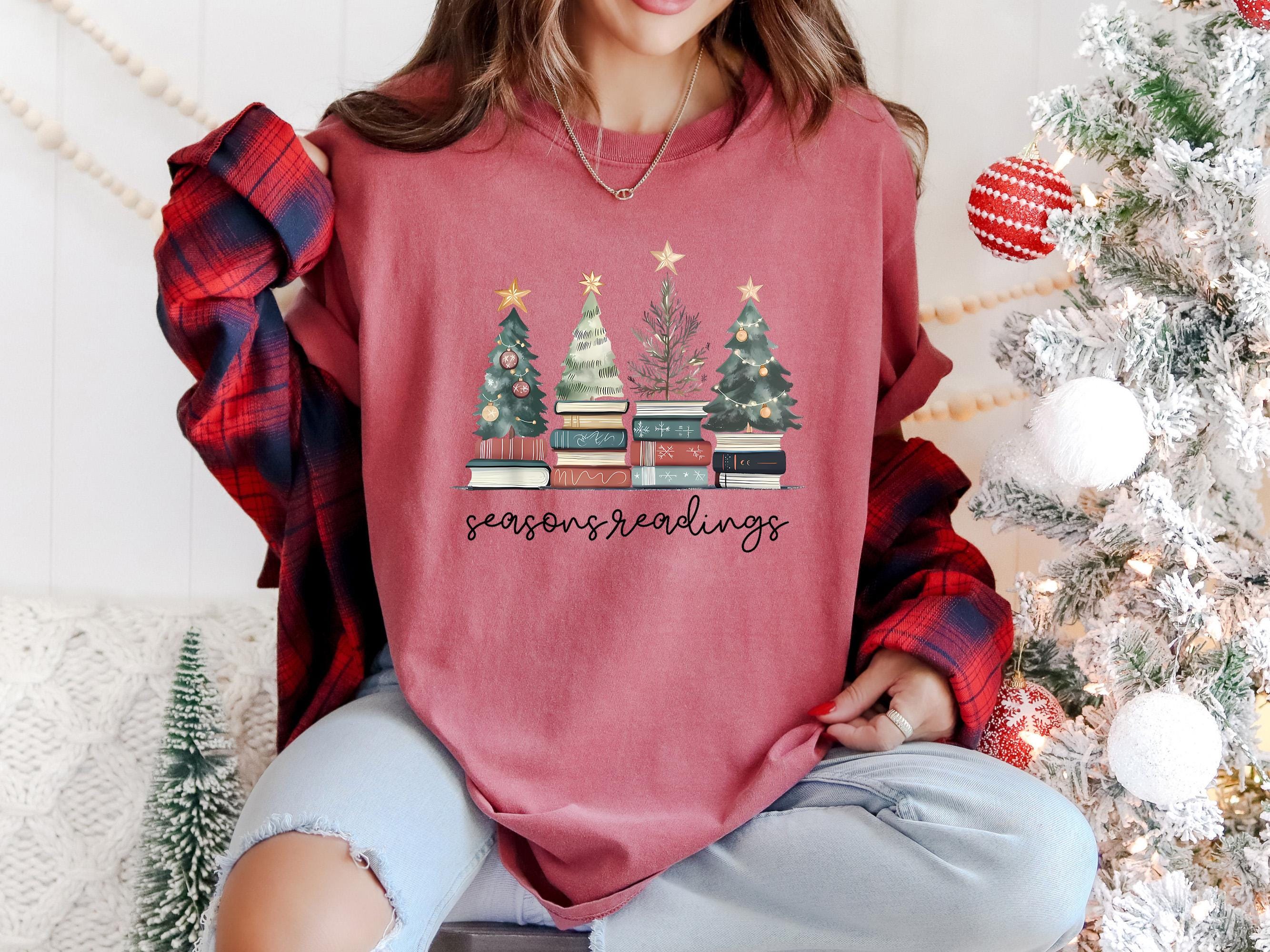 Seasons Reading Comfort Colors Shirt, Nostalgic Christmas Tree TShirt, Unisex Holiday Shirt, Cozy T, Christmas Design, Christmas 2025