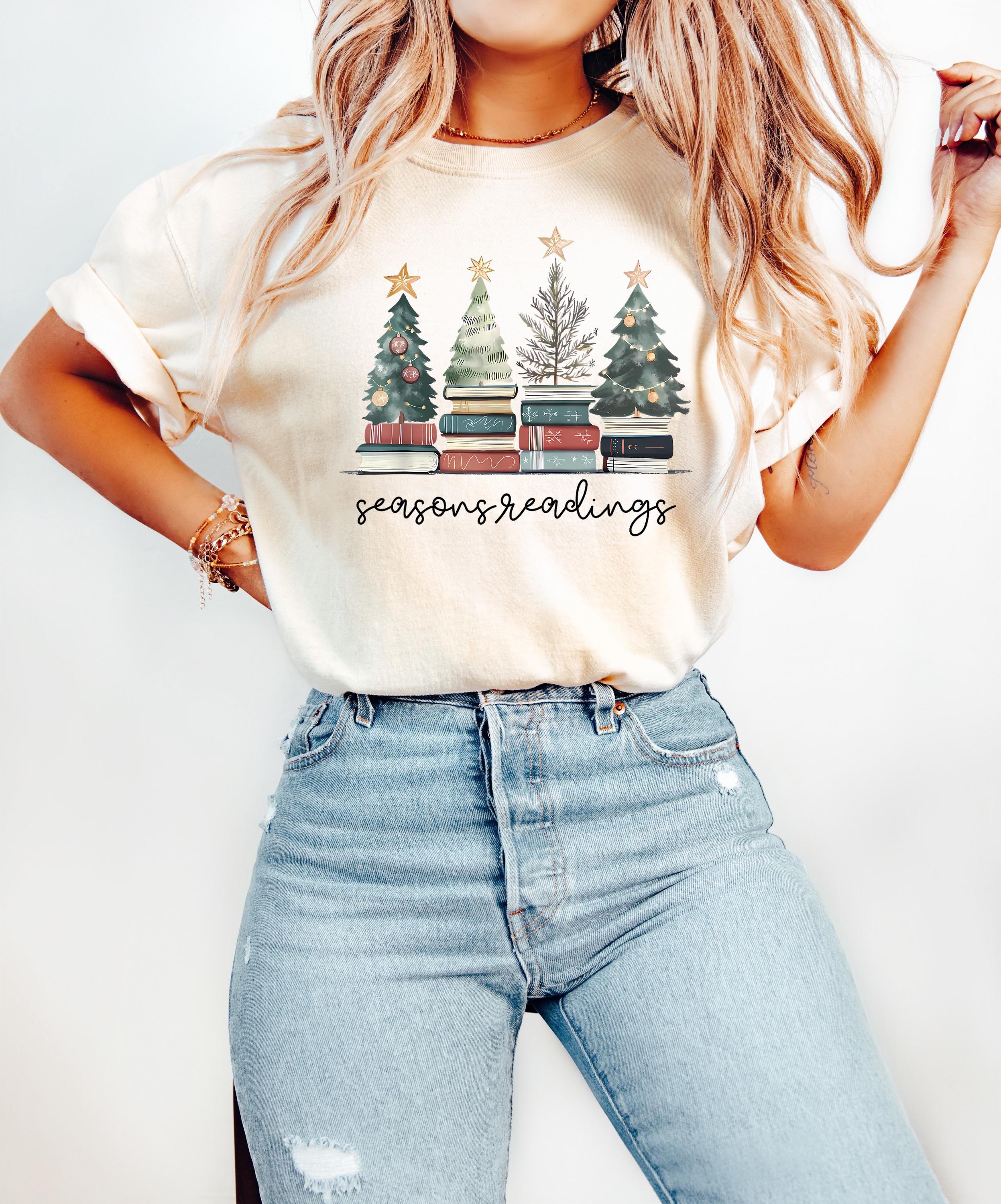 Seasons Reading Comfort Colors Shirt, Nostalgic Christmas Tree TShirt, Unisex Holiday Shirt, Cozy T, Christmas Design, Christmas 2025