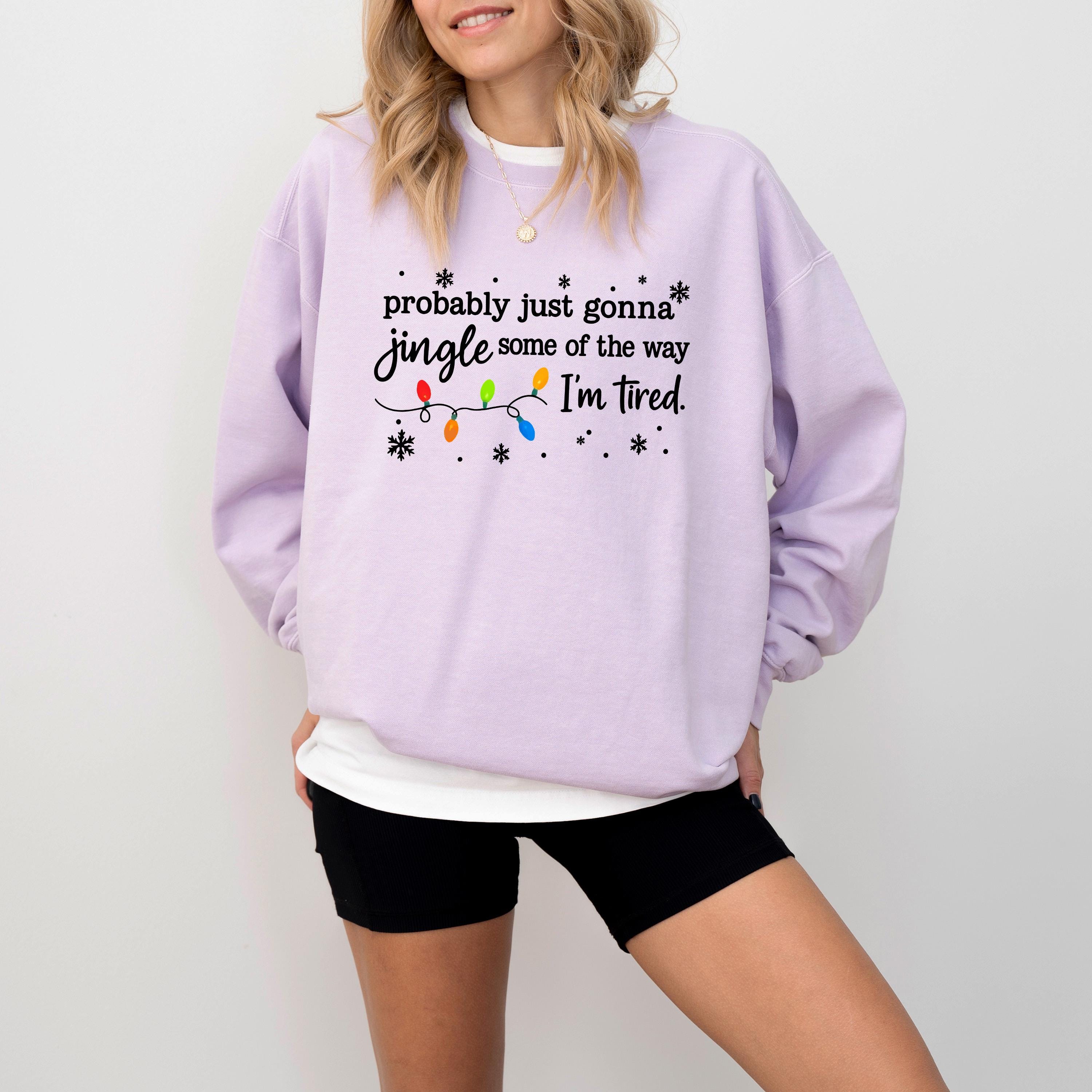 Christmas Comfort Colors Sweatshirt: Funny Christmas Sweater, Vintage Holiday Crewneck, RL Christmas, Holidays, Jingle some of the way