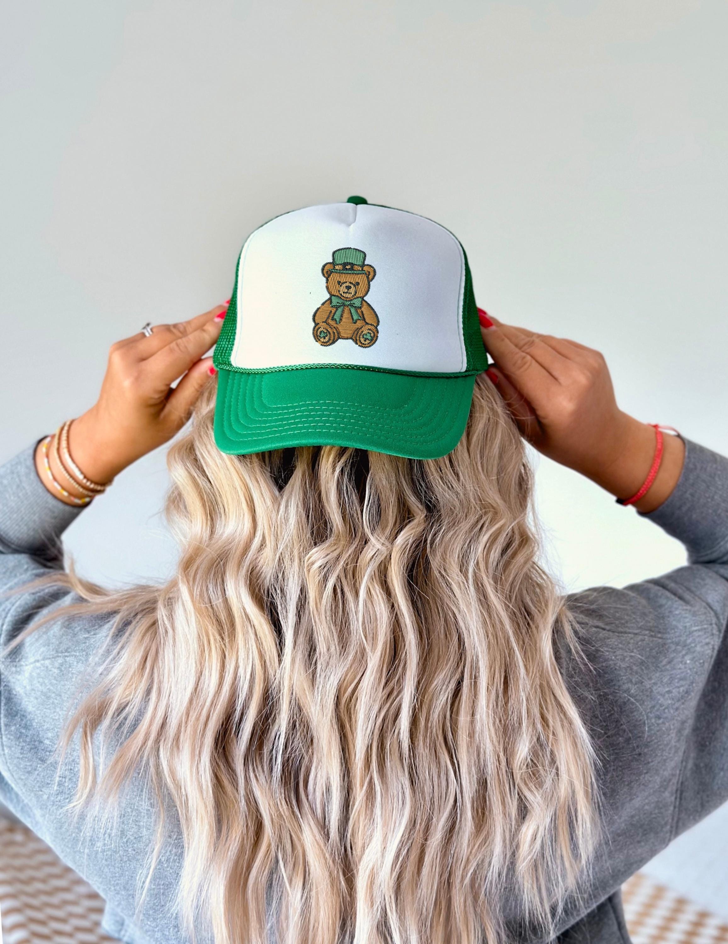 Embroidered St Patty's Day Bear Cap, St Patrick's Day Hat