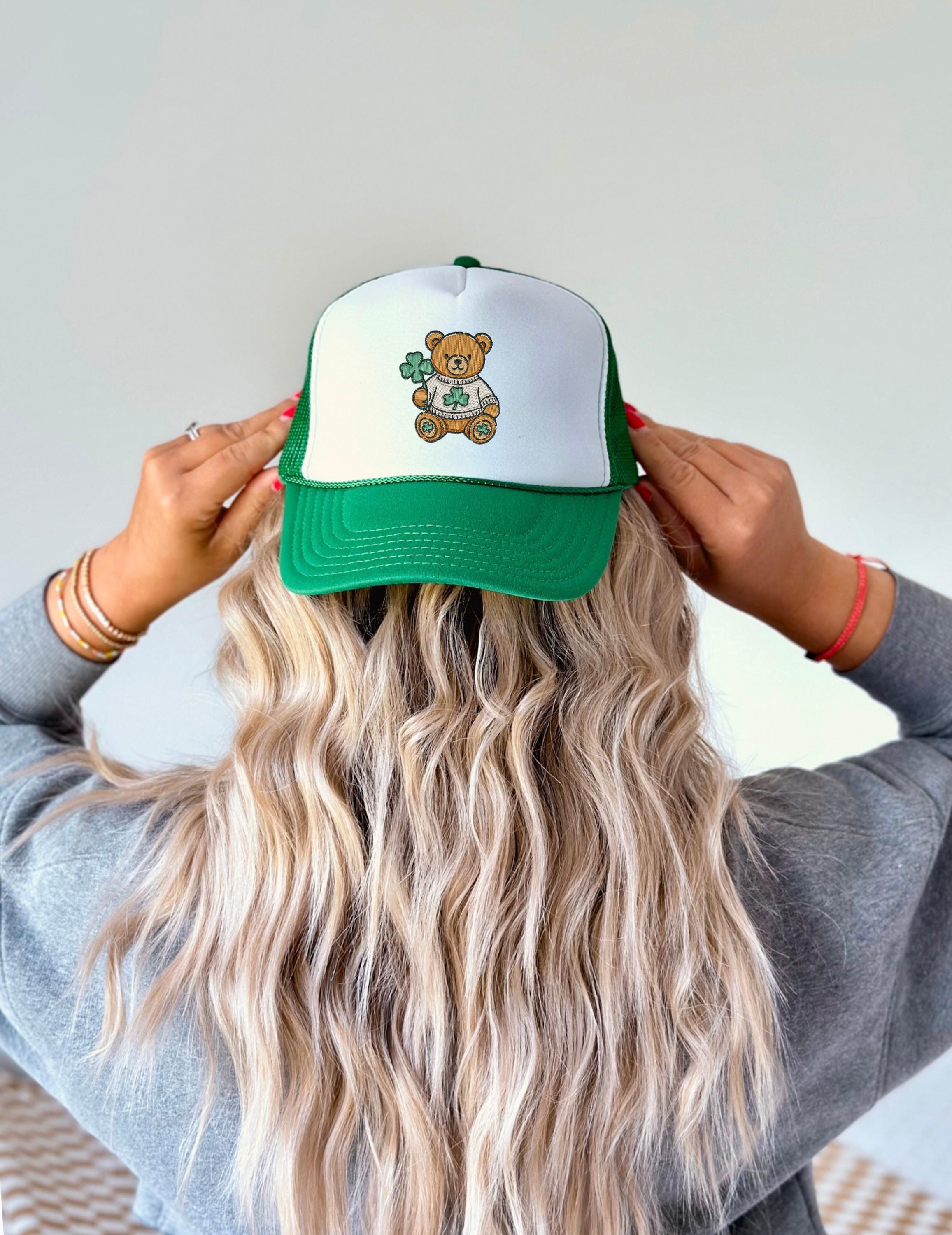 Embroidered St Patty's Day Bear Cap, St Patrick's Day Hat