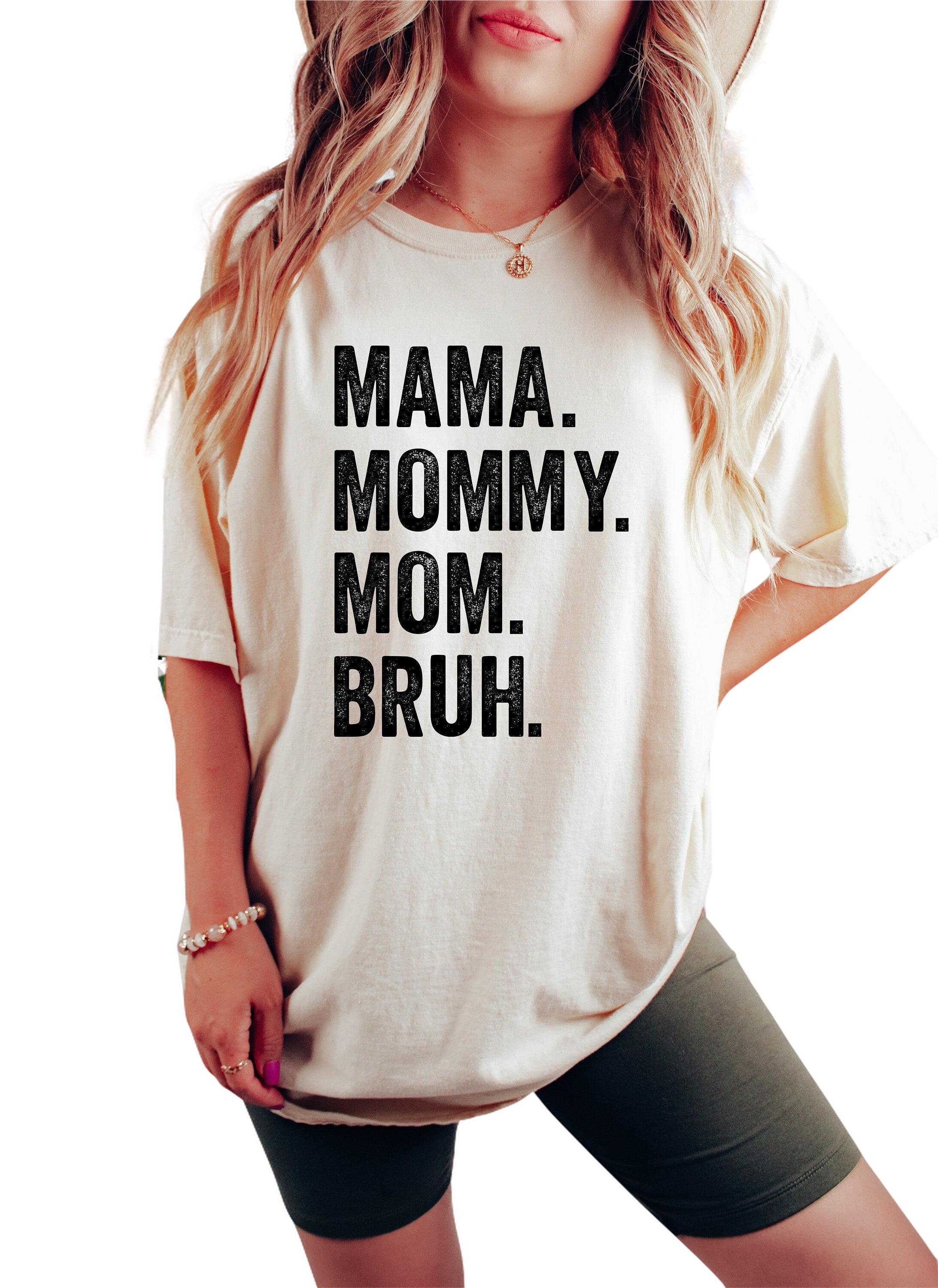 Vintage Washed Tee, Momma Mommy Mom Bruh Shirt, Girl Mom, Mom T-shirt, Funny Mom Shirt, Mom Gift,