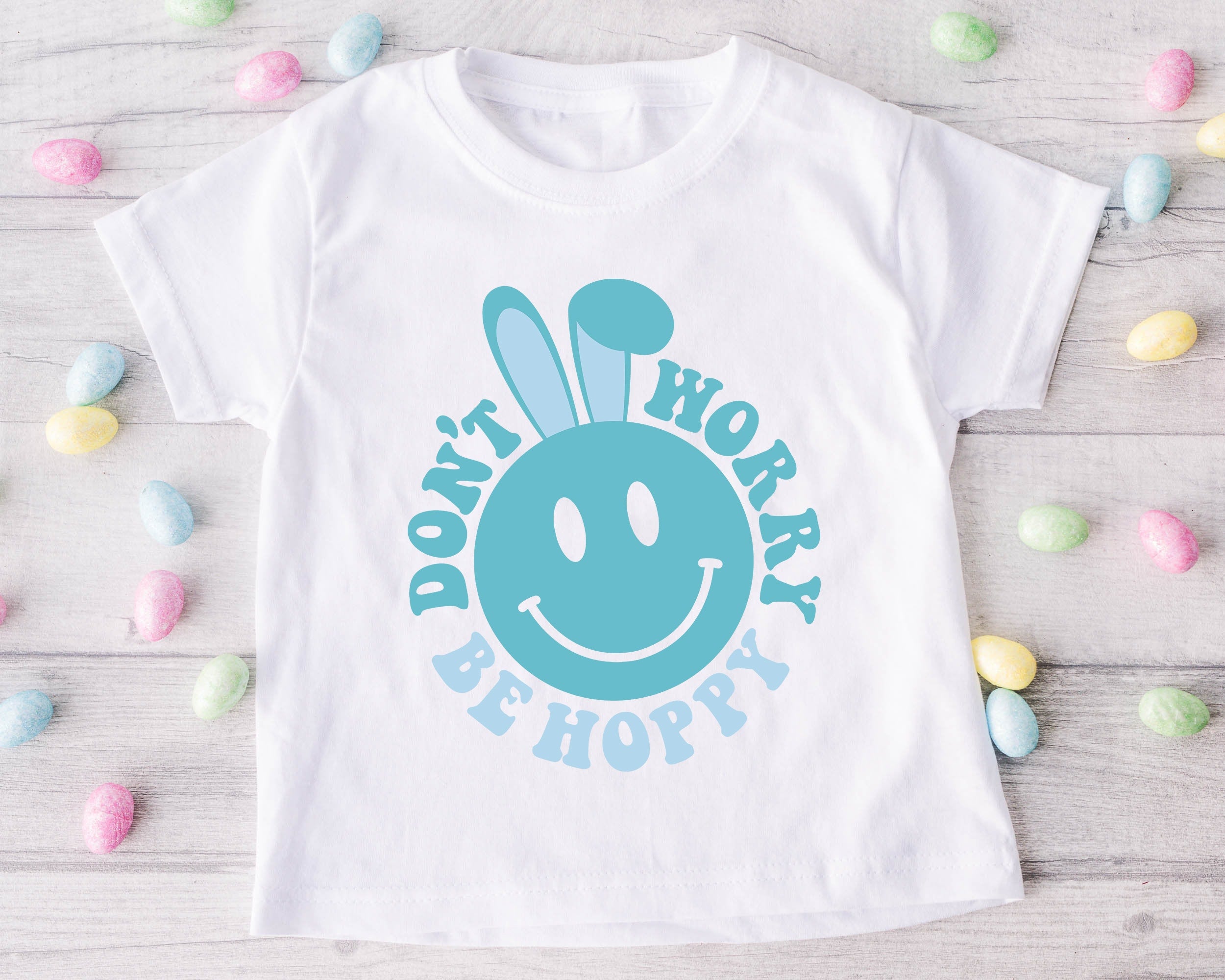 Dont Worry Be Hoppy Shirt, Retro Easter Shirt, Easter Shirt Toddler, Easter Bunny Shirt, Easter Party Tshirt, Boy Girl Easter Shirt