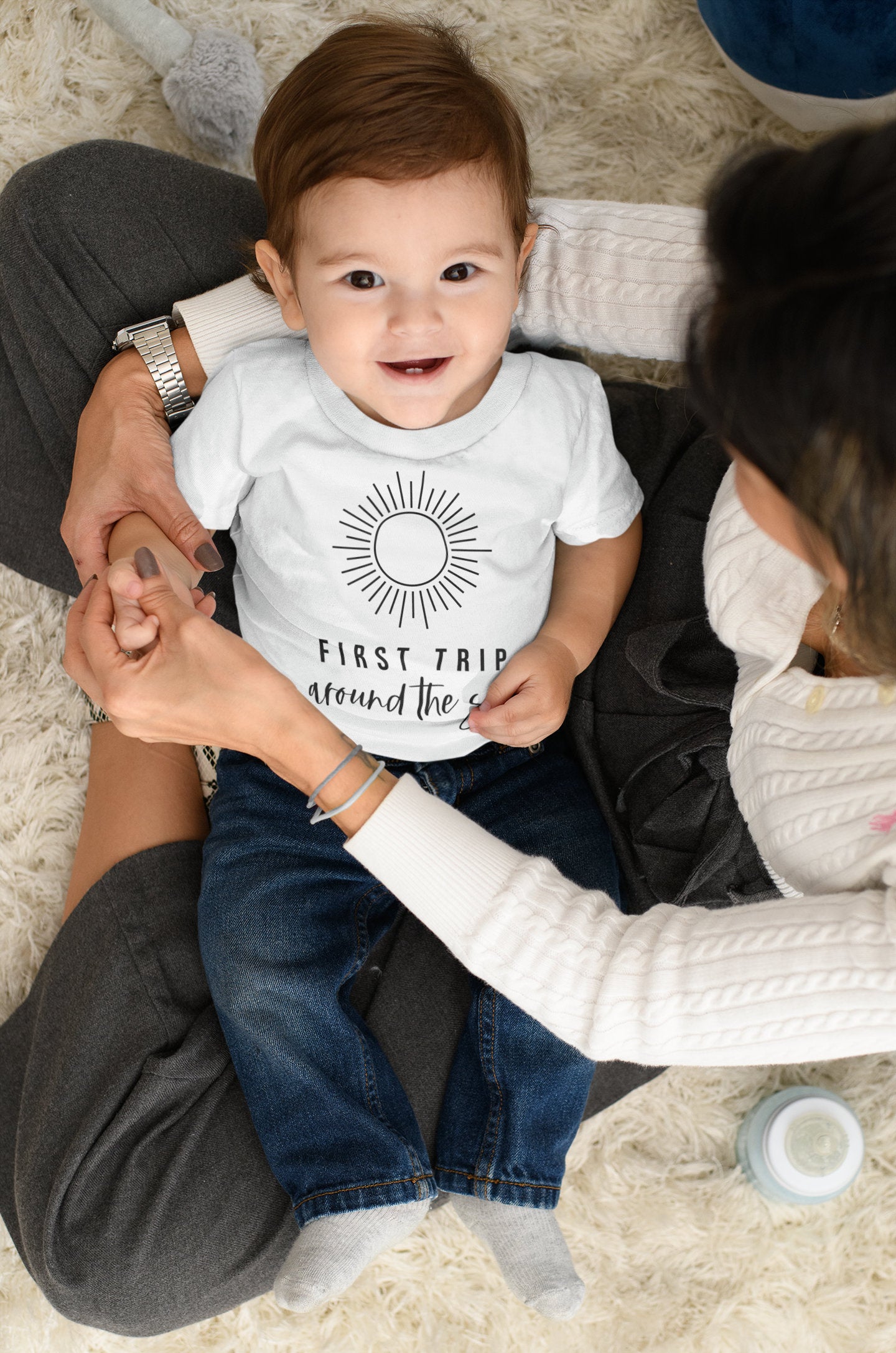 One birthday babe shirt, First Trip around the Sun, Baby One Birthday shirt, Toddler Boy Space bodysuit, Cotton Space theme toddler shirt