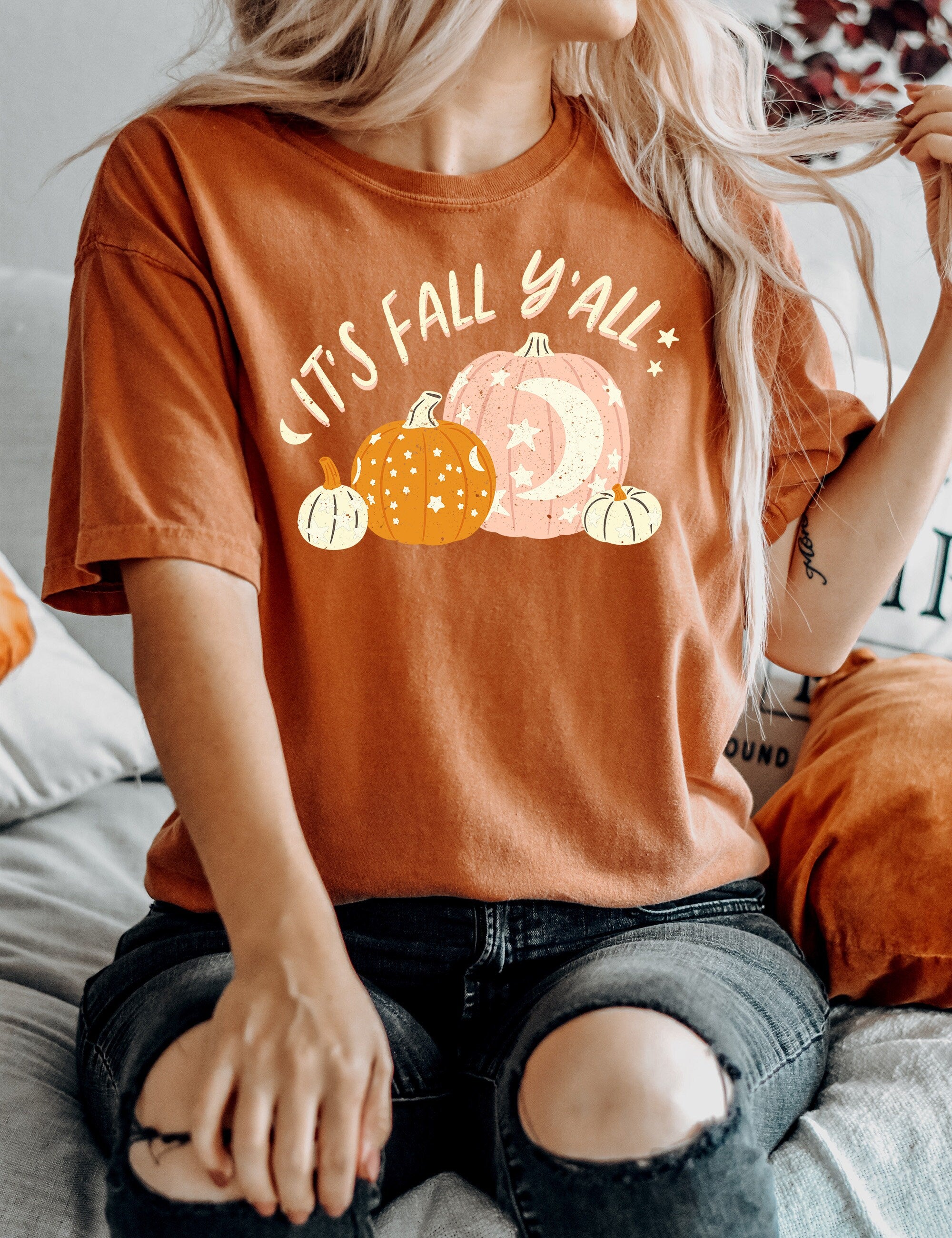 Retro Fall Comfort Colors shirt, It's Fall Y'all Shirt, Vintage Thanksgiving Shirt, Pumpkin Patch Shirt, Retro Fall Shirt, Fall Shirt