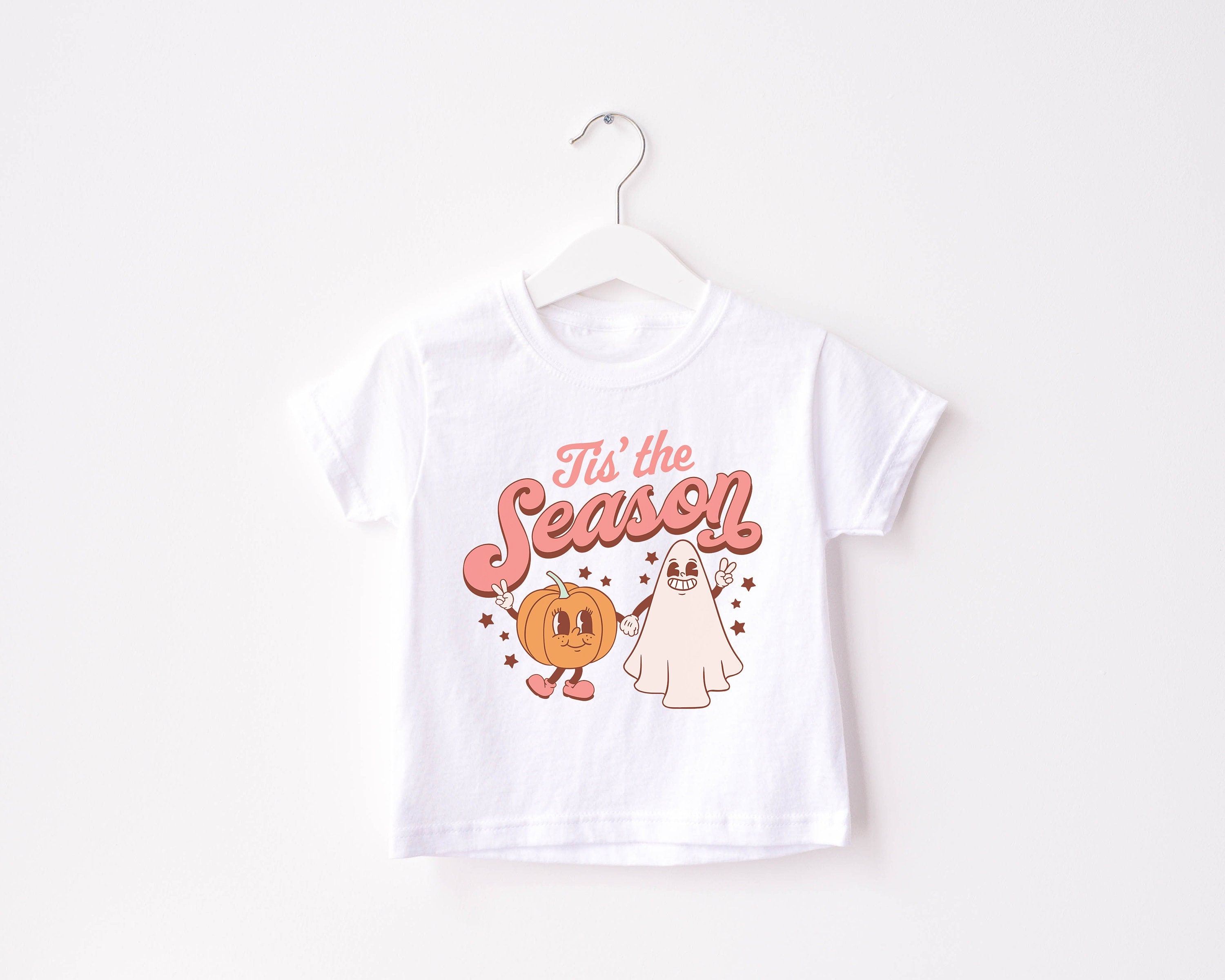 Pumpkin Season Toddler Shirt, Cute Fall Girls Shirt, Toddler Youth Fall Tee, Retro Boho Cute Vintage Bodysuit, Tis' The Season Tee