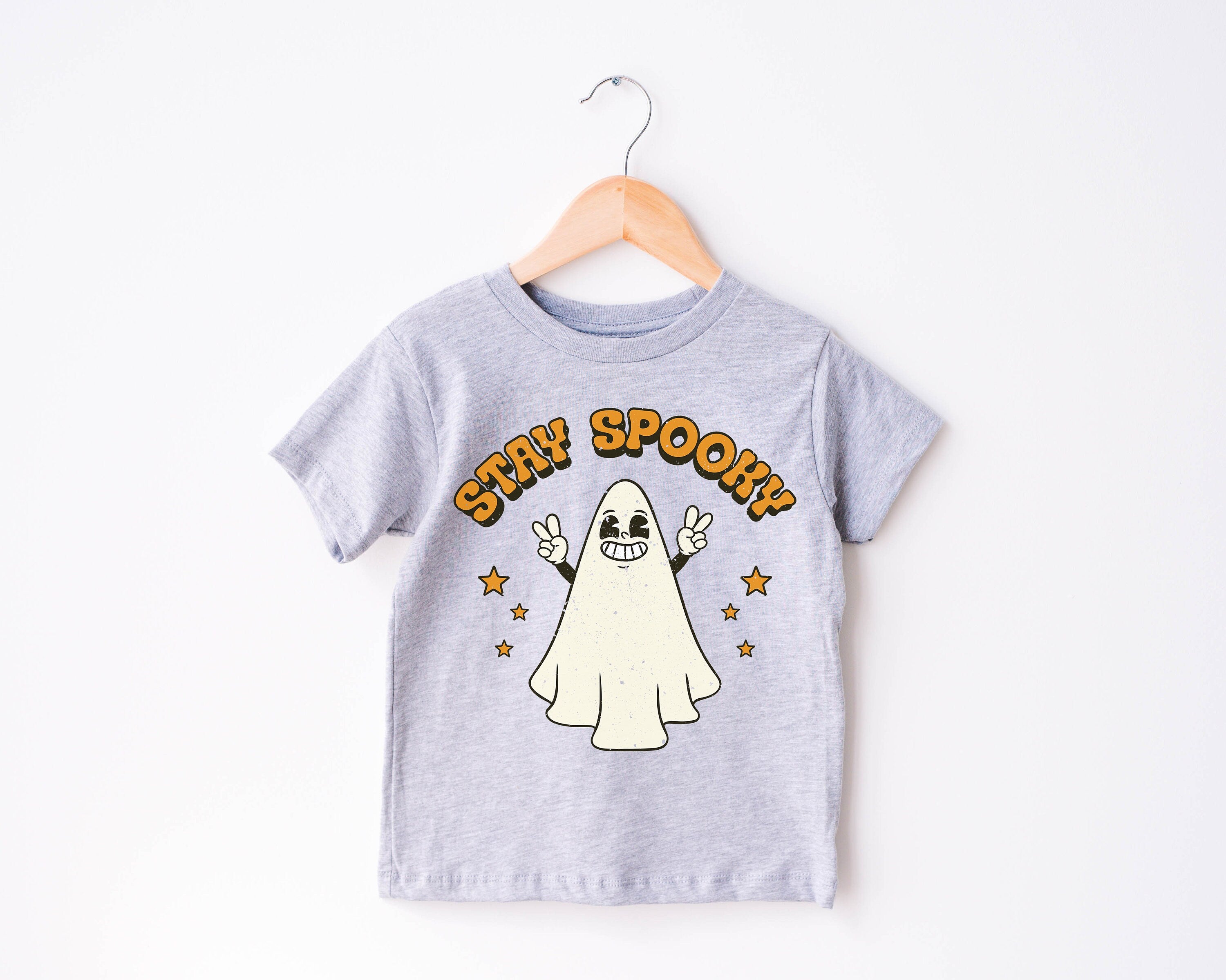 Stay Spooky Ghost Toddler Shirt, Cute Fall Girls Shirt, Toddler Youth Fall Tee, Retro Boho Cute Vintage Bodysuit, Creep It Real Ghost Tee