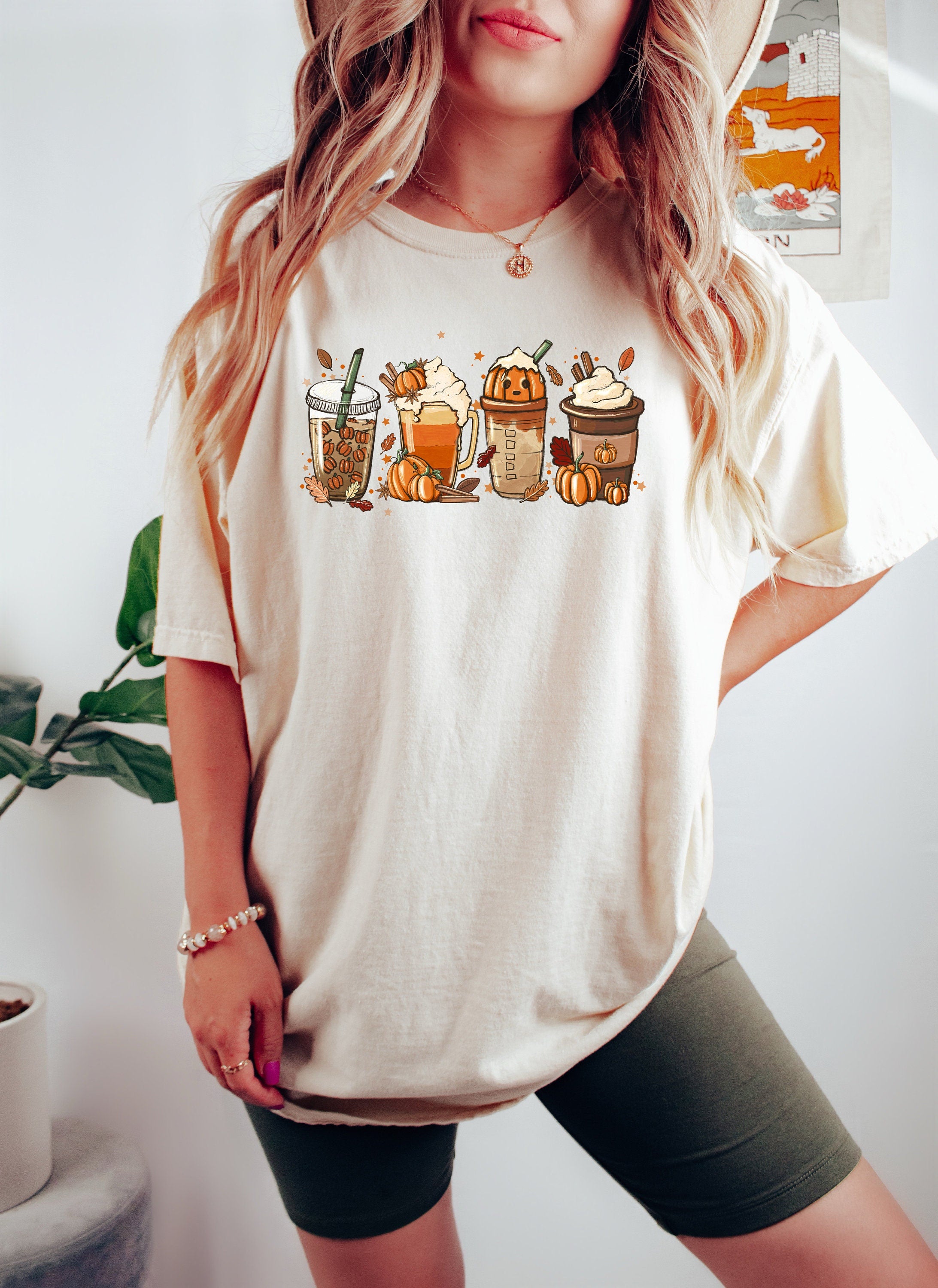 Retro Fall Comfort Colors Shirt, Fall Pumpkin Spice Latte Shirt, Vintage Thanksgiving Shirt, Pumpkin Patch Shirt, Retro Fall Shirt, Fall Tee