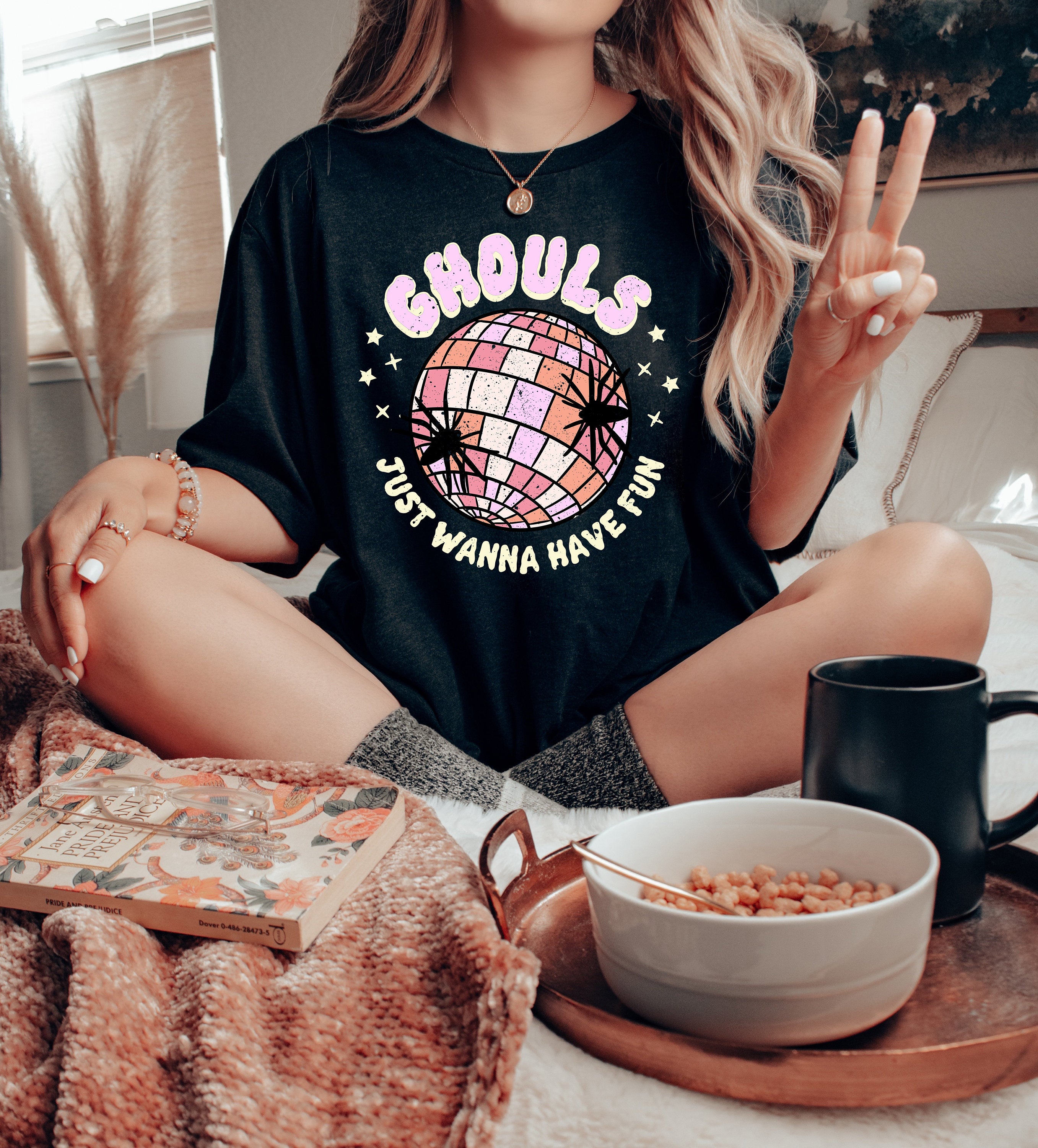 Ghouls Just Wanna Have Fun Halloween Sweatshirt, Spooky Mom Shirt, Vintage Sweater, Mama Shirt, Womens Cute Pumpkin Halloween Sweater