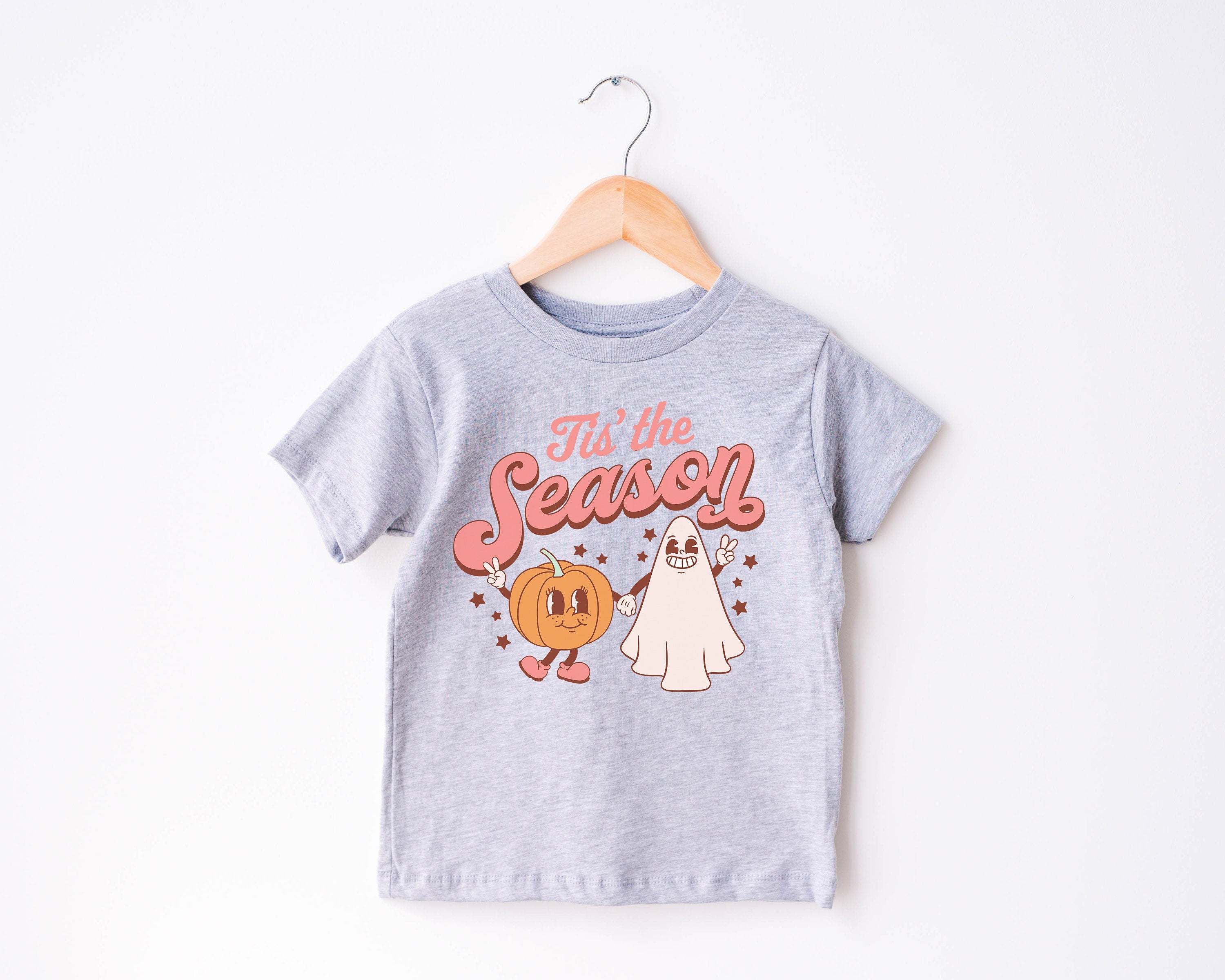 Pumpkin Season Toddler Shirt, Cute Fall Girls Shirt, Toddler Youth Fall Tee, Retro Boho Cute Vintage Bodysuit, Tis' The Season Tee