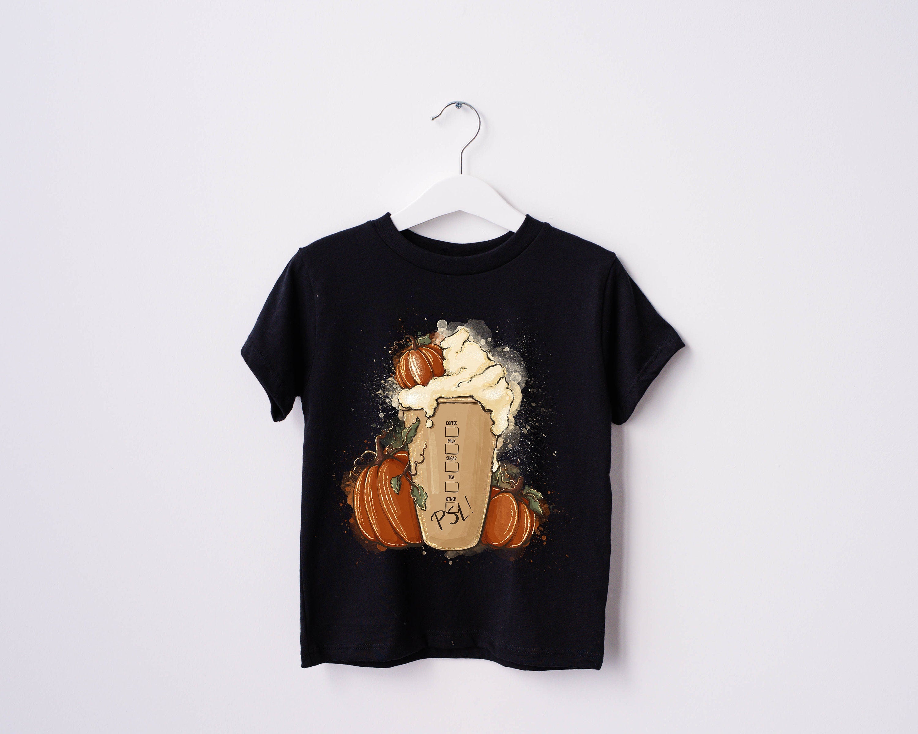 Fall Pumpkin Spice Latte Halloween, Pumpkin Season Toddler Tee, Cute Fall Girls Shirt, Toddler Youth Fall Tee, Retro Cute Vintage Bodysuit