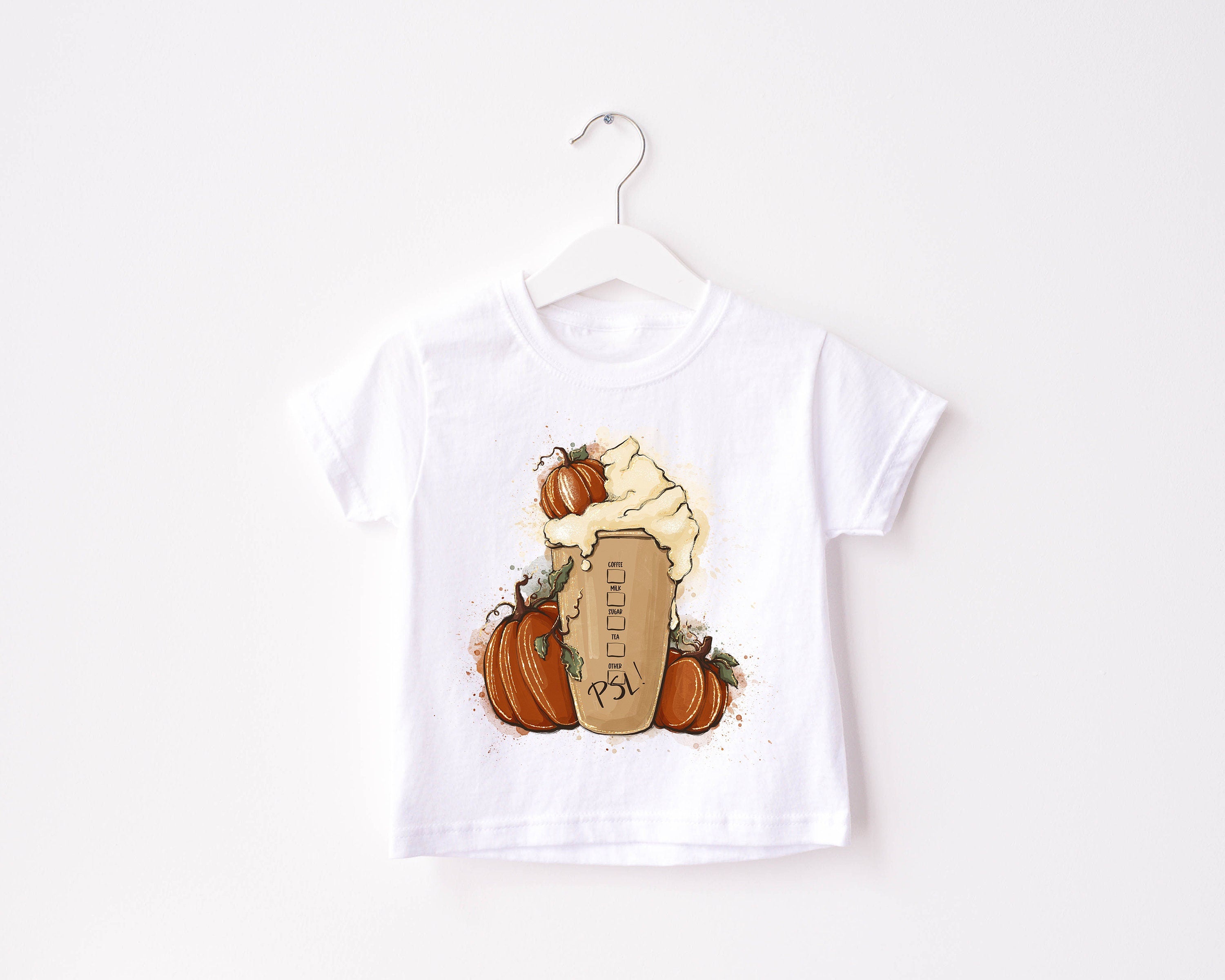 Fall Pumpkin Spice Latte Halloween, Pumpkin Season Toddler Tee, Cute Fall Girls Shirt, Toddler Youth Fall Tee, Retro Cute Vintage Bodysuit