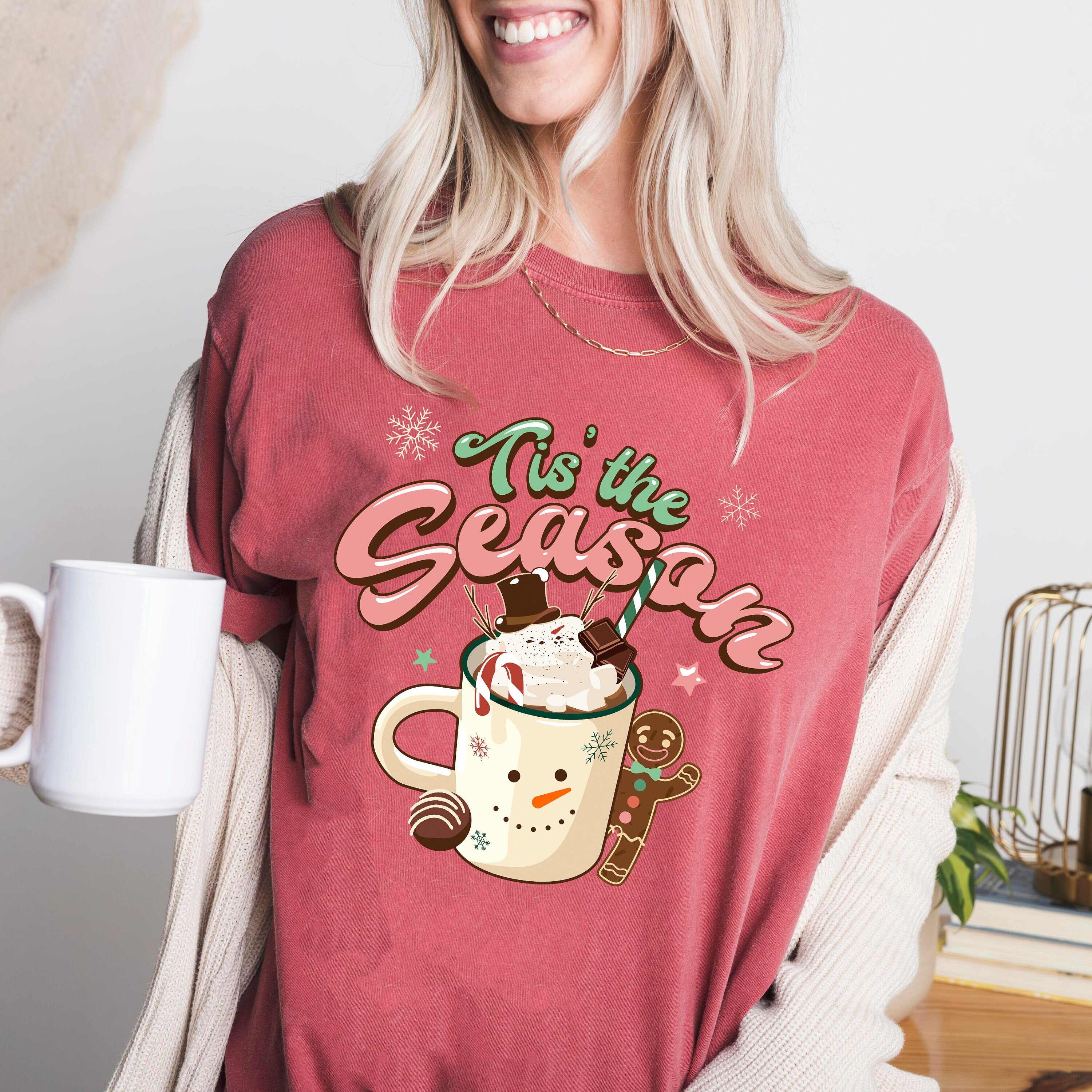 Retro Christmas Comfort Colors Shirt, Tis The Season Santa Shirt, Vintage Santa Christmas Shirt, Retro Holiday Shirt, Ugly Sweater Shirt