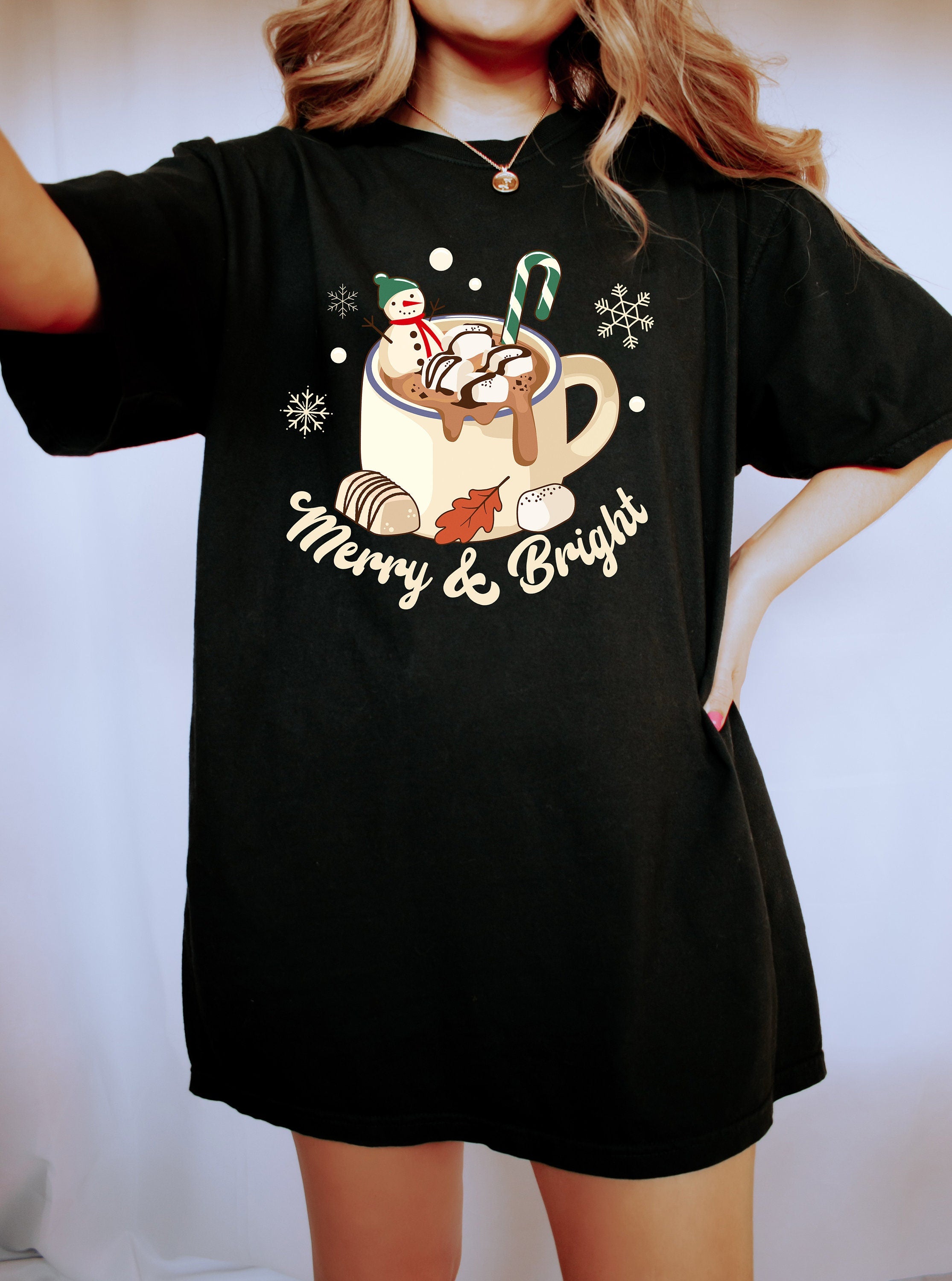 Retro Christmas Comfort Colors Shirt, Merry And Bright Santa Shirt, Vintage Santa Christmas Shirt, Retro Holiday Shirt, Ugly Sweater Shirt