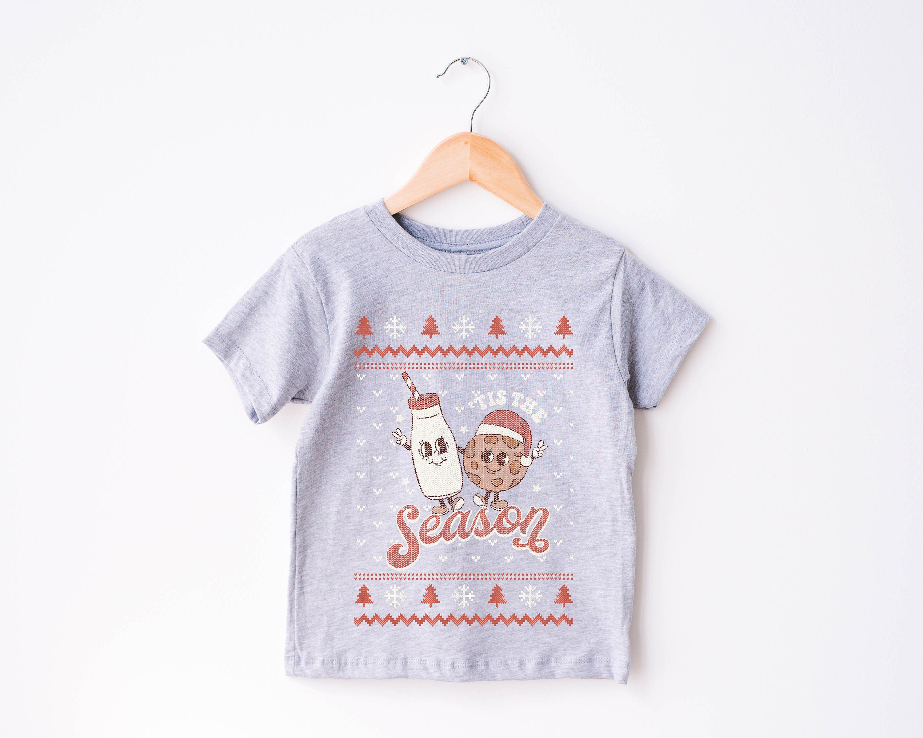 Tis The Season Cookies Toddler, Christmas Season Shirt, Cute Holiday Girls Shirt, Toddler Youth Santa T, Ugly Sweater Cute Vintage Bodysuit