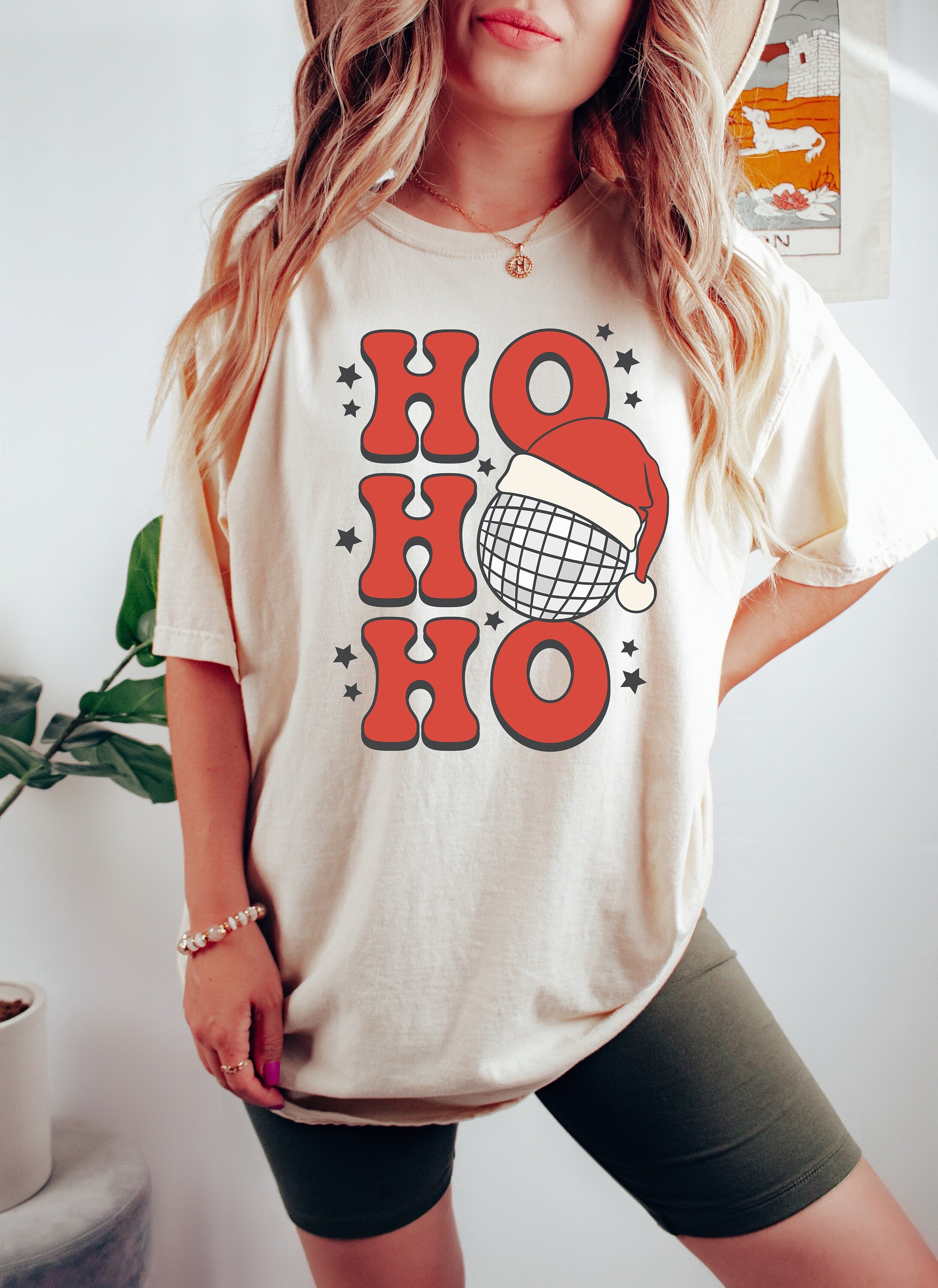 Retro Christmas Comfort Colors Shirt, Ho Ho Ho New Years Shirt, Vintage Santa Christmas Shirt, Retro Holiday Shirt, Ugly Sweater Shirt