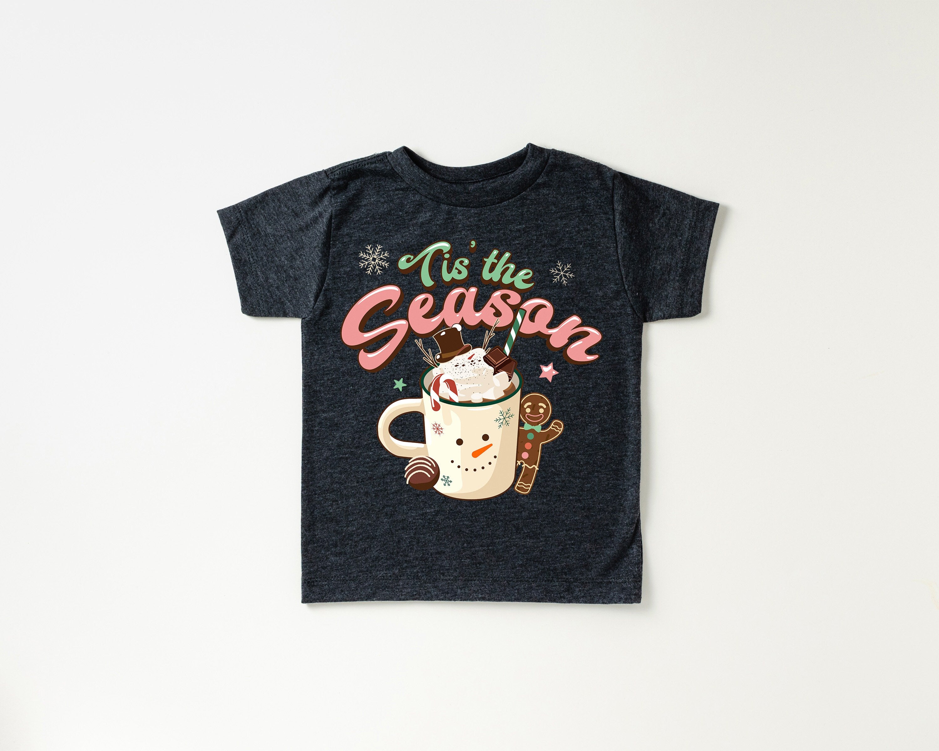 Tis The Season Tree Toddler Tee, Christmas Season Shirt, Cute Holiday Girls Shirt, Toddler Youth Santa Tee, Retro Boho Cute Vintage Bodysuit