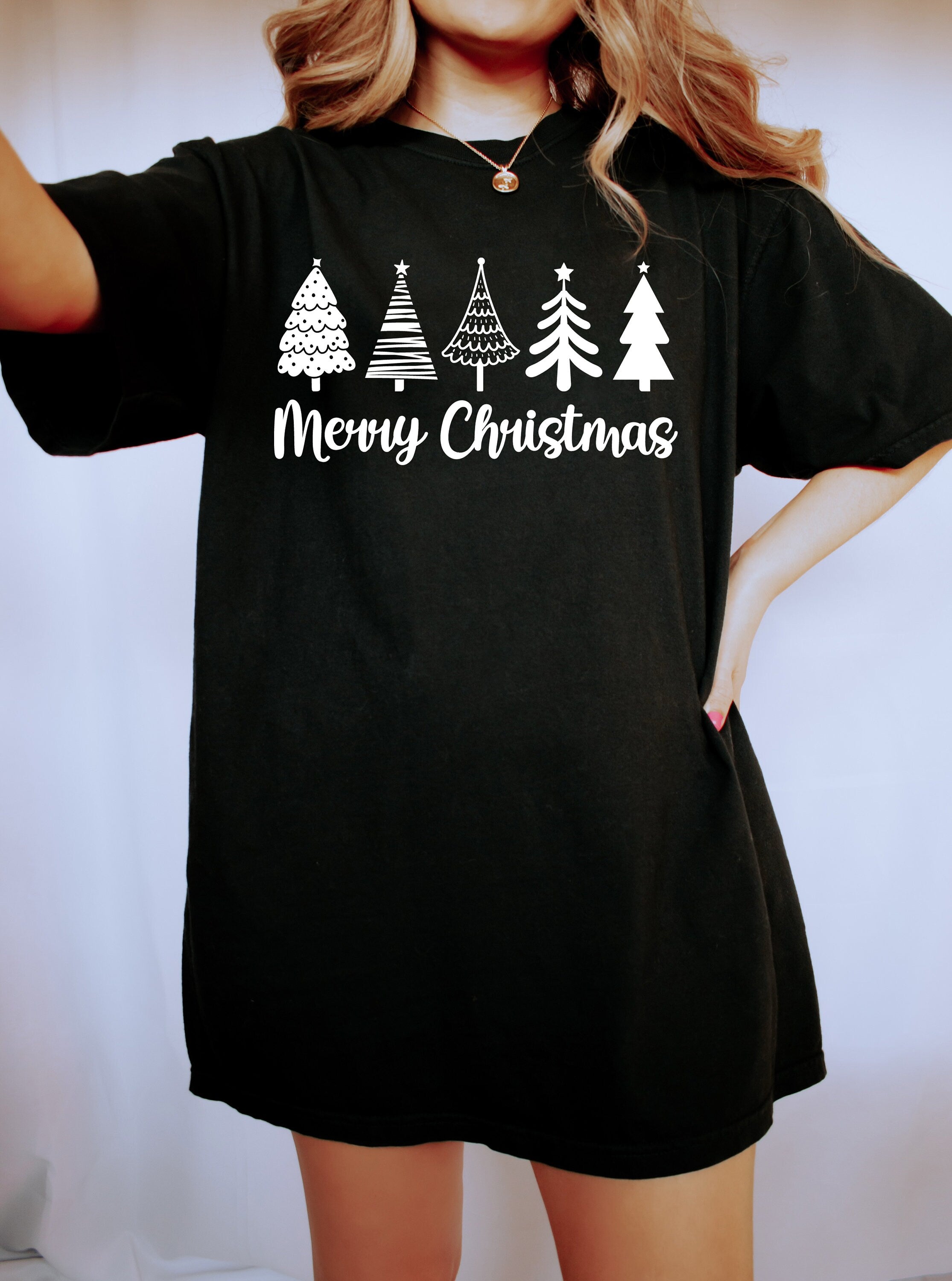 Retro Christmas Comfort Colors Shirt, Merry Christmas Tree Shirt, Vintage Santa Christmas Shirt, Retro Holiday Shirt, Ugly Sweater Shirt