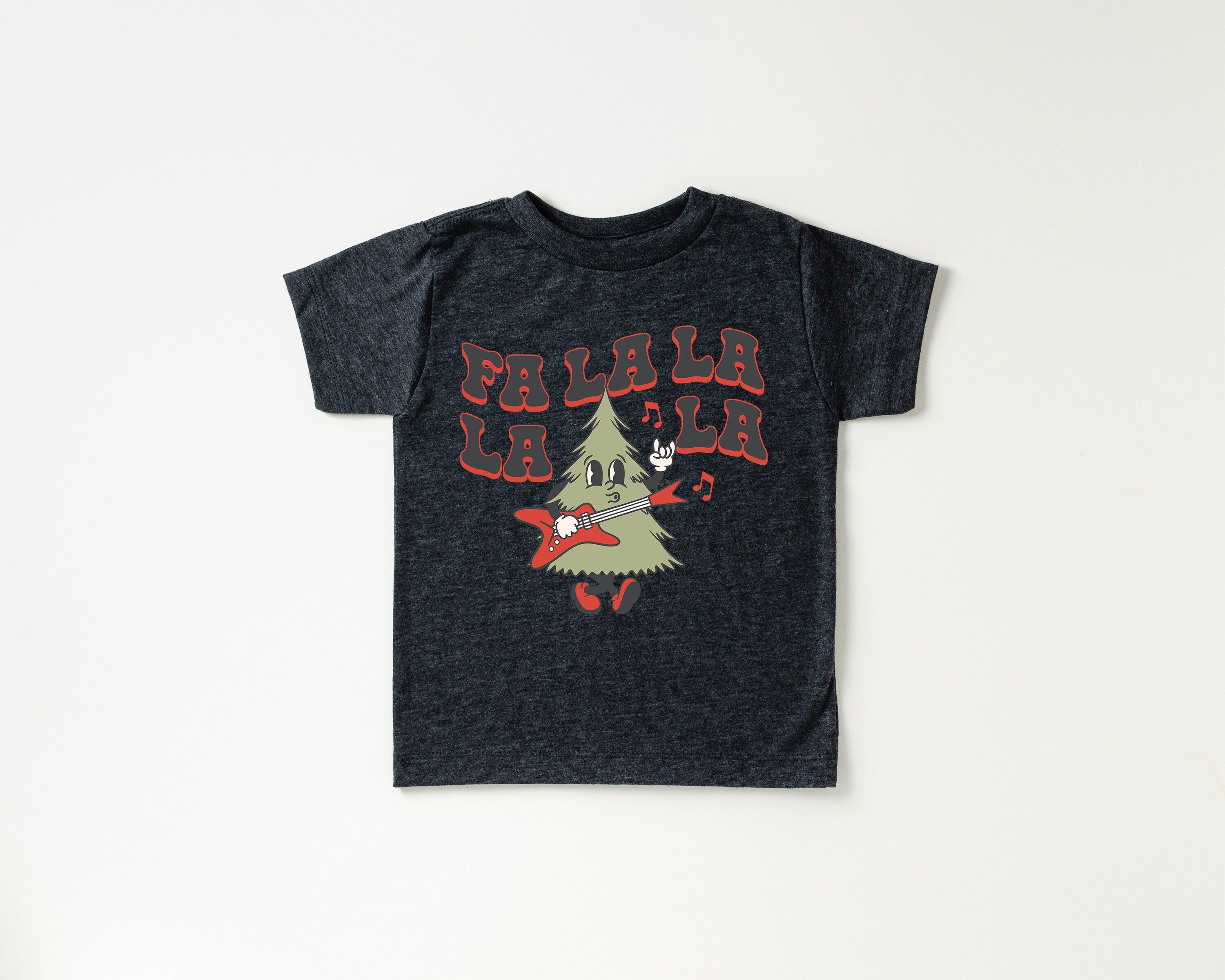 Fa La La La Tree Toddler Tee, Christmas Season Shirt, Cute Holiday Girls Shirt, Toddler Youth Santa Tee, Retro Boho Cute Vintage Bodysuit