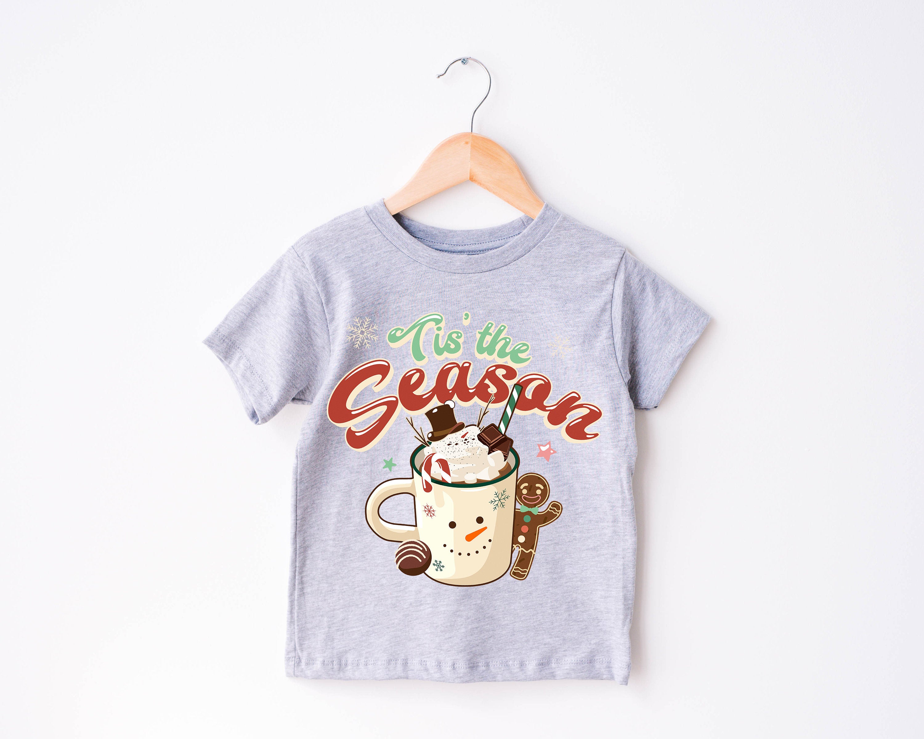 Tis The Season Tree Toddler Tee, Christmas Season Shirt, Cute Holiday Girls Shirt, Toddler Youth Santa Tee, Retro Boho Cute Vintage Bodysuit