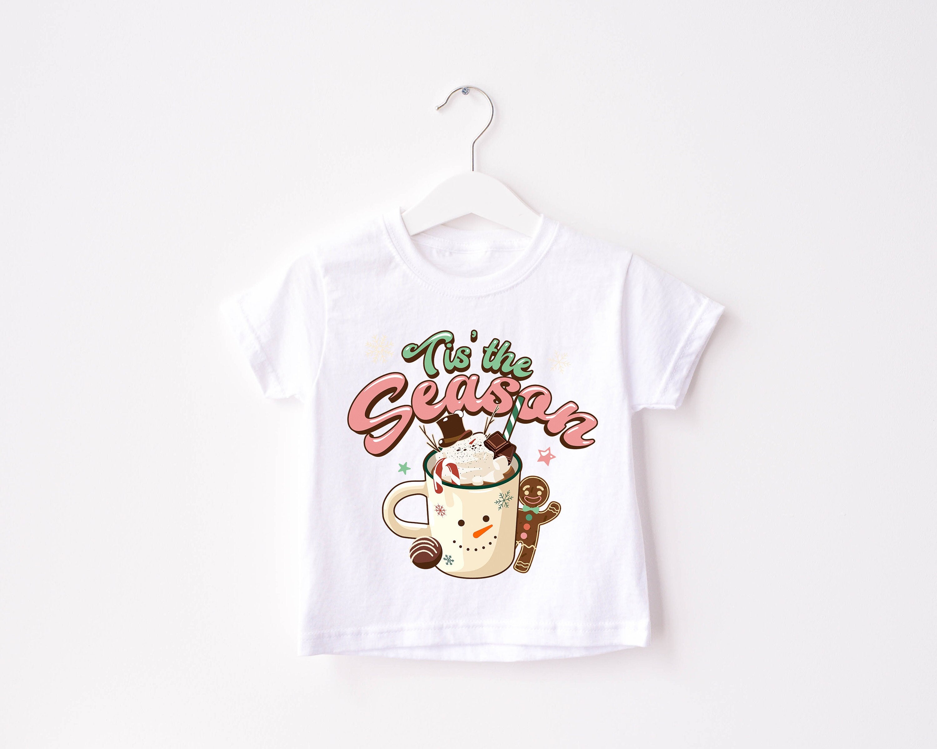 Tis The Season Tree Toddler Tee, Christmas Season Shirt, Cute Holiday Girls Shirt, Toddler Youth Santa Tee, Retro Boho Cute Vintage Bodysuit