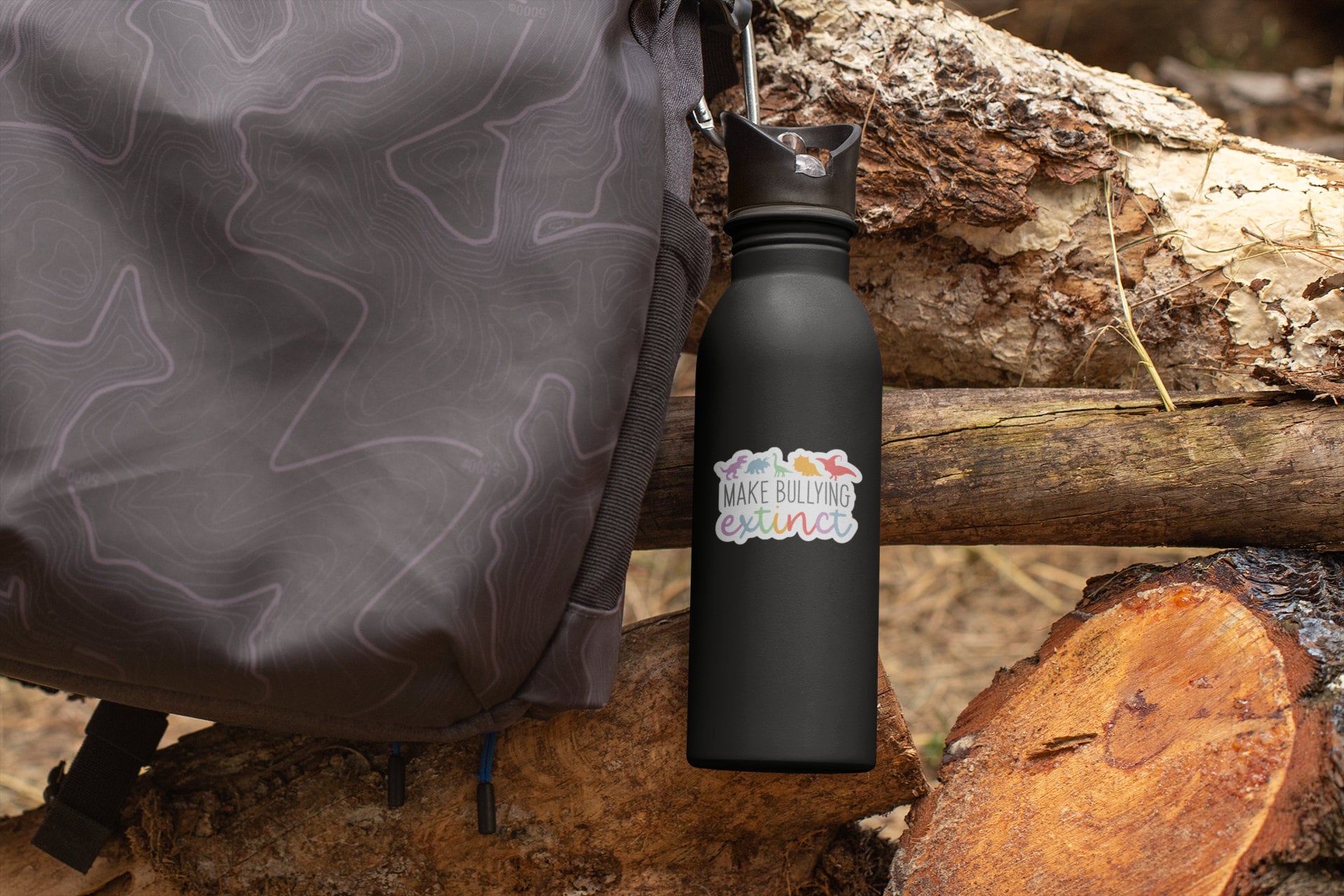 Make Bullying Extinct Water Bottle Sticker, Teacher Sticker, Funny Water Bottle Sticker, Hydro Sticker, Drink Water Sticker Weatherproof