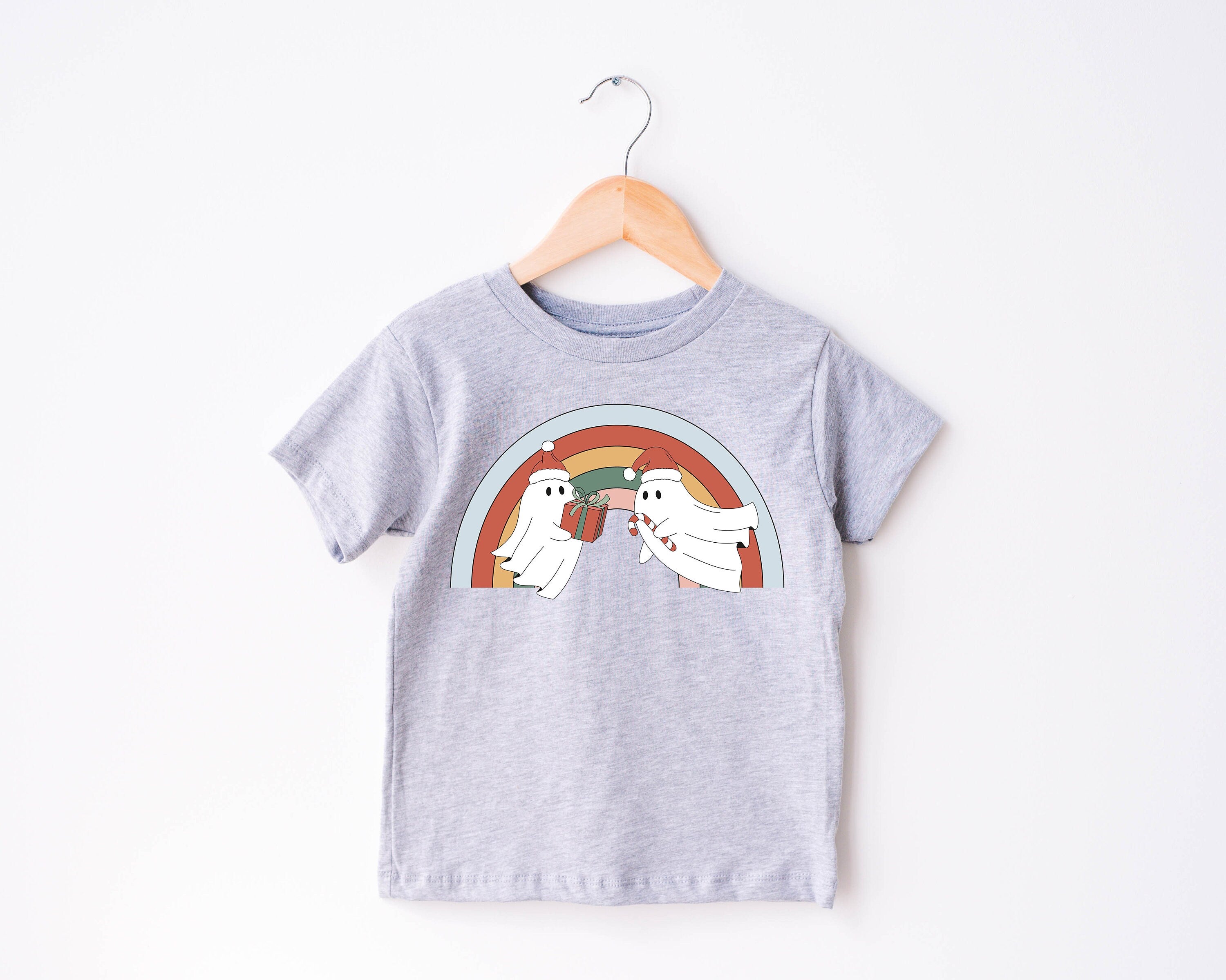 Making Spirits Bright Ghost Toddler, Christmas Season Shirt, Cute Holiday Girls Shirt, Toddler Youth Tee, Retro Boho Cute Vintage Bodysuit