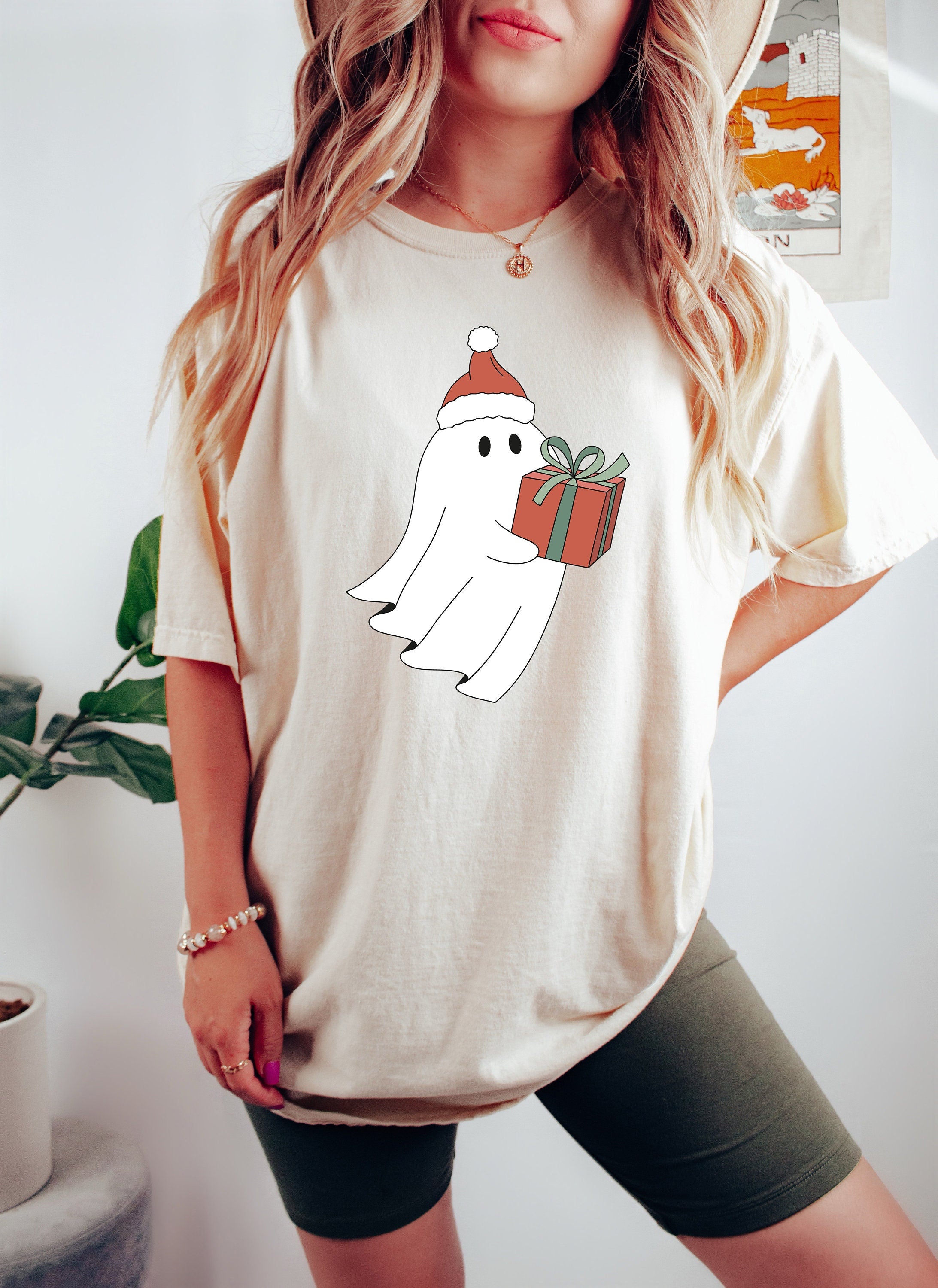 Retro Christmas Comfort Colors Shirt, Making Spirits Bright Shirt, Vintage Ghost Christmas Shirt, Retro Holiday Shirt, Ugly Sweater Shirt