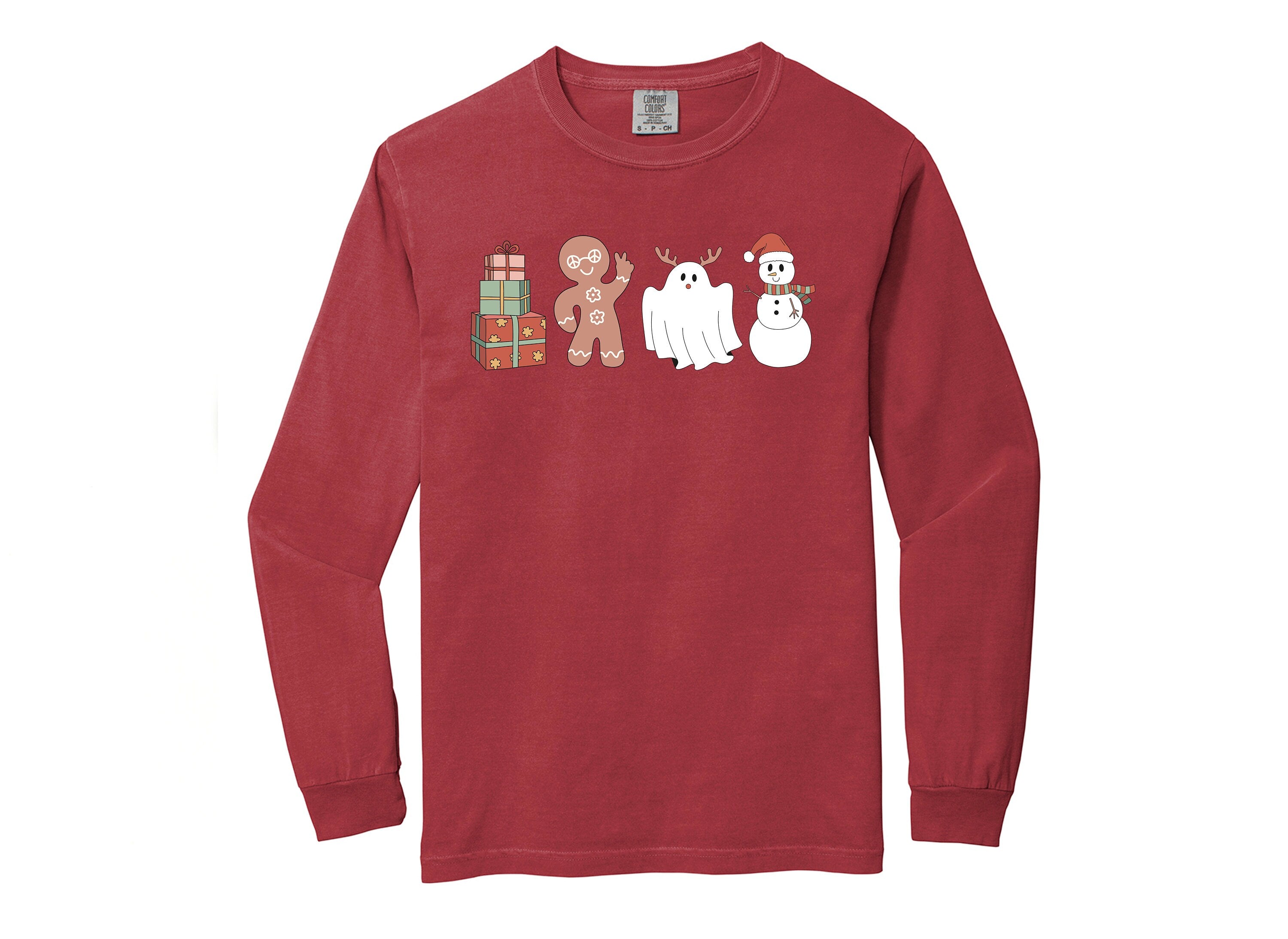 Long Sleeve Retro Christmas Comfort Colors Shirt, Tis The Season Hot Cocoa, Vintage Holiday Shirt, Santa Shirt, Retro Christmas Shirt